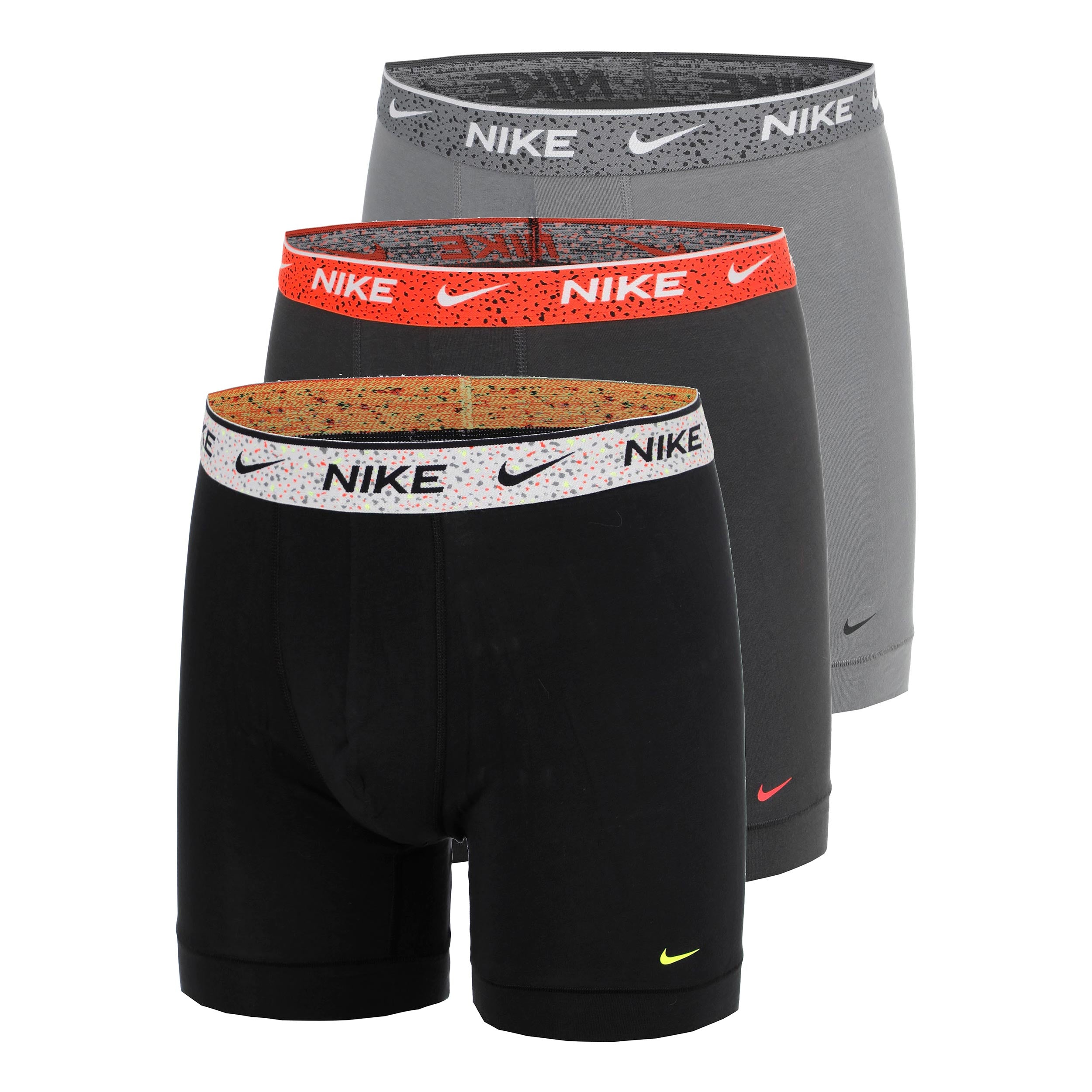Nike Essential Cotton Stretch Calzoncillos tipo bóxer Pack de 3 Hombres - negro, antracita