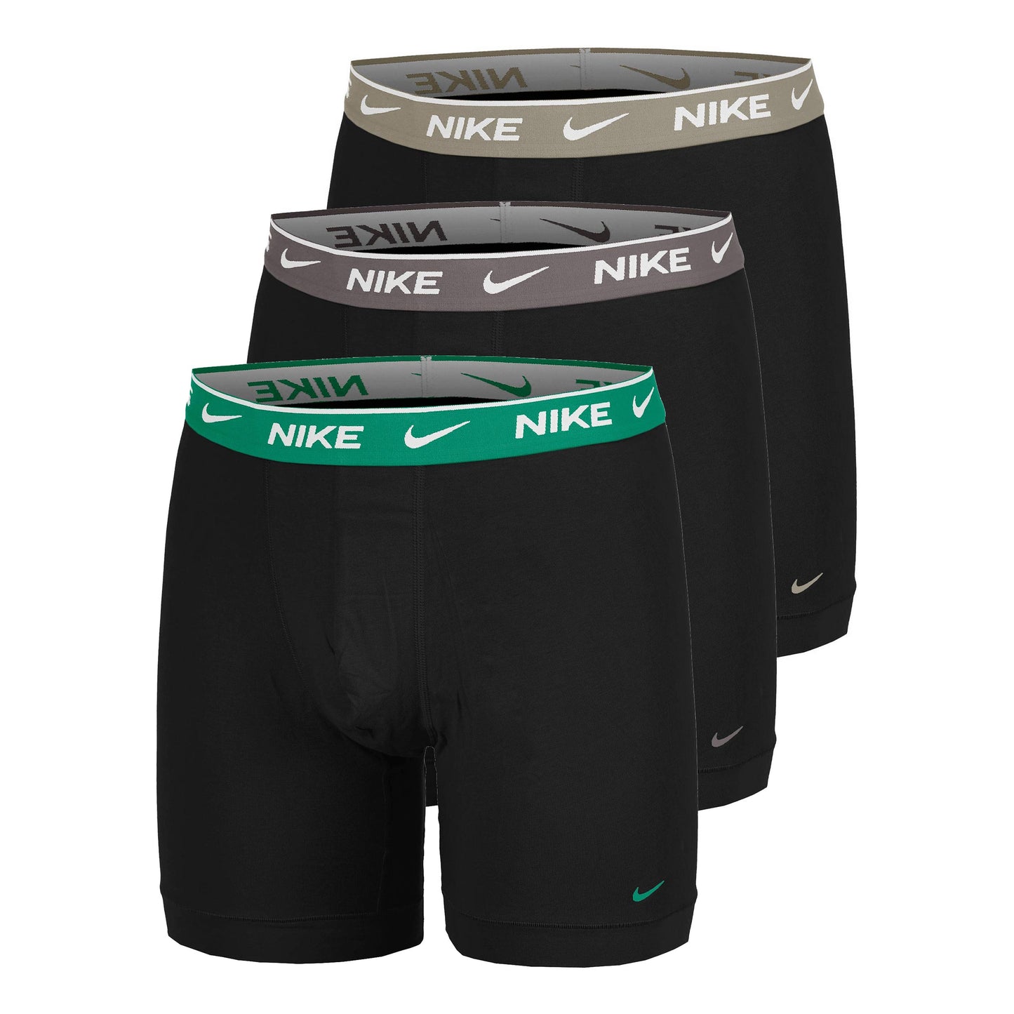 Nike Essential Cotton Stretch Calzoncillos tipo bóxer Pack de 3 Hombres - oliva