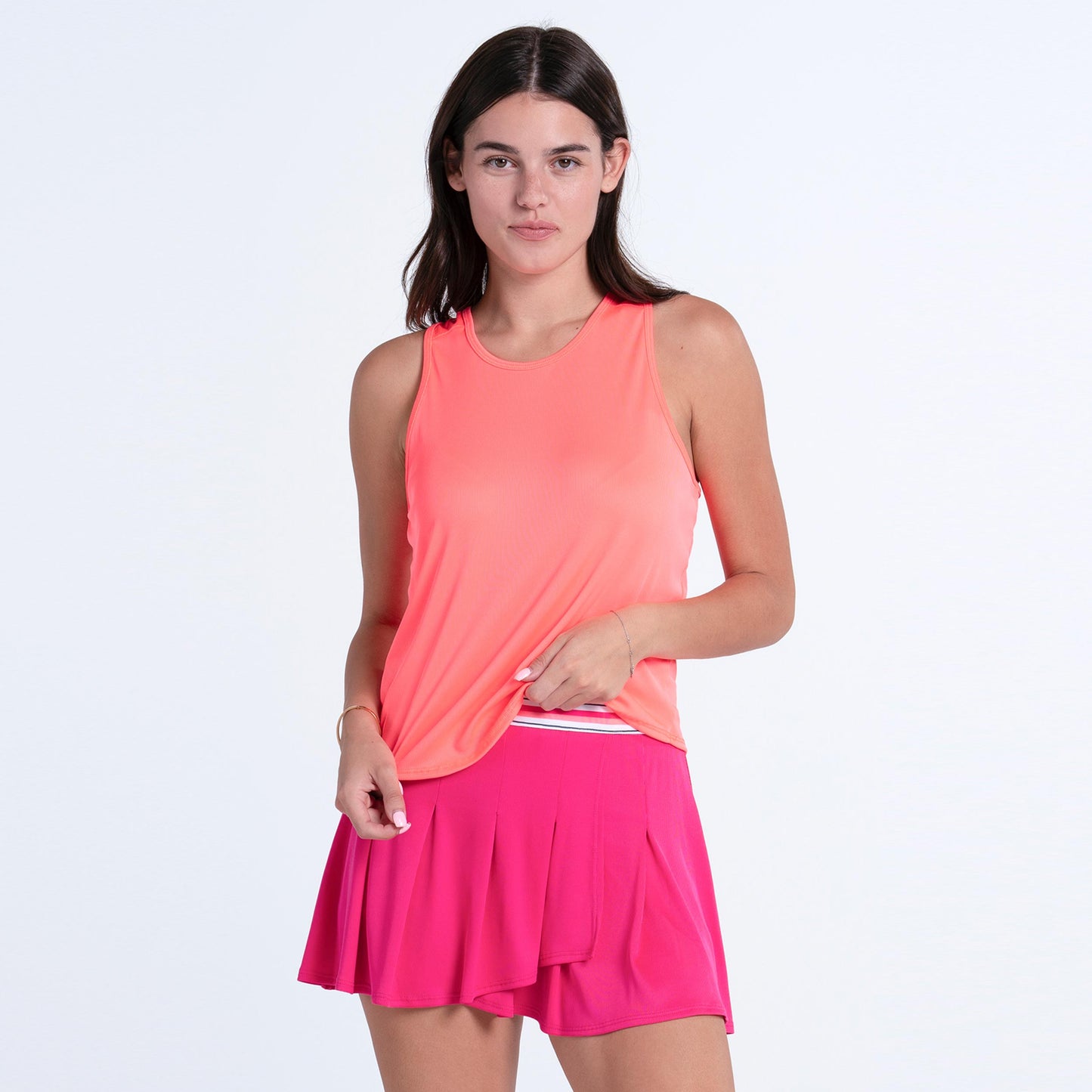 Lucky in Love Court Drip Camiseta de tirantes Mujeres - rosa, blanco