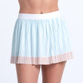 Woven Strokes Pleated Falda Mujeres - azul claro, albaricoque