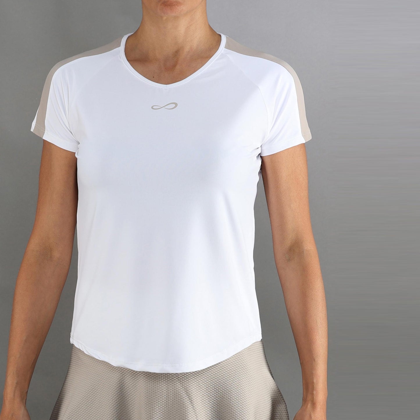 Endless Camiseta de manga corta Mujeres-blanco, beige