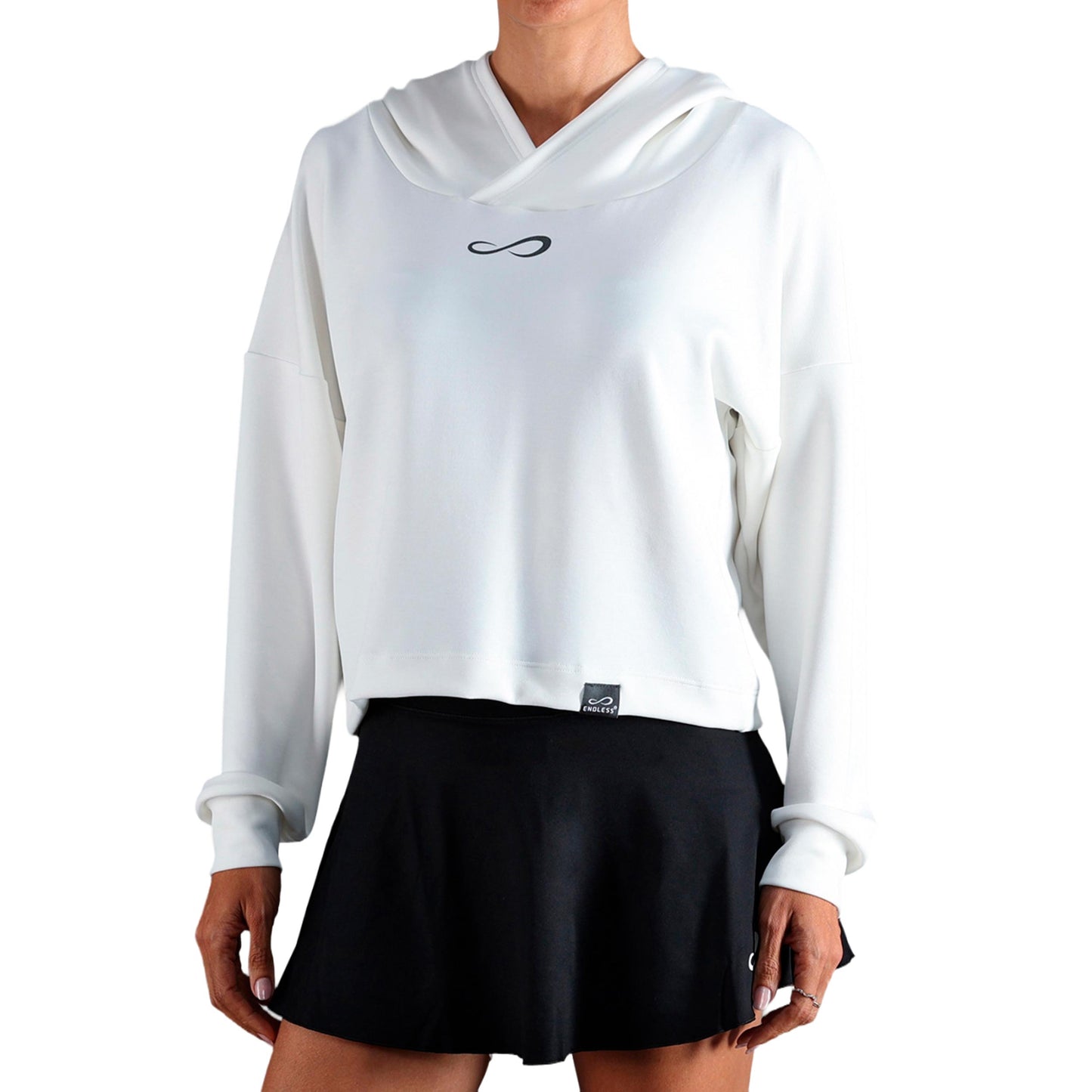 Endless Hypersoft Sudadera con capucha Mujeres-blanco