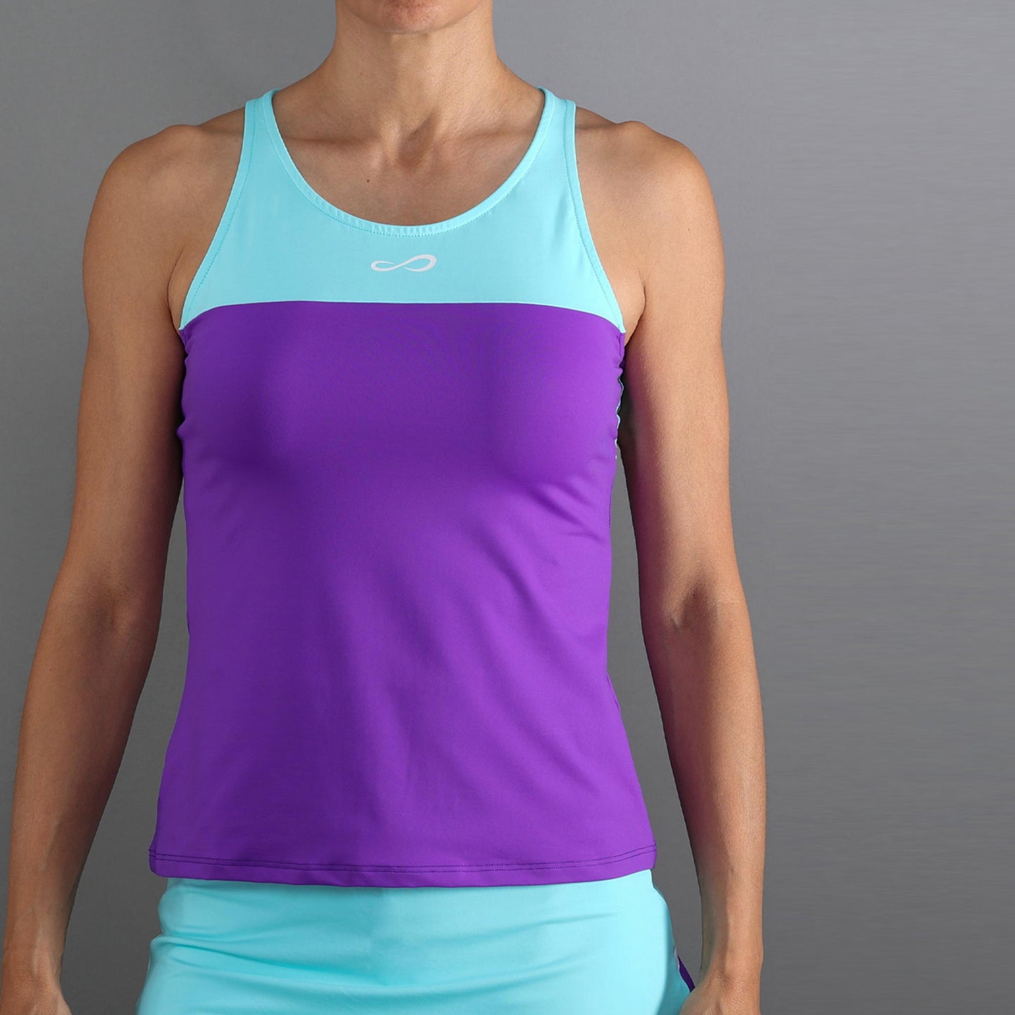 Endless Bloom Camiseta de tirantes Mujeres-lila, turquesa