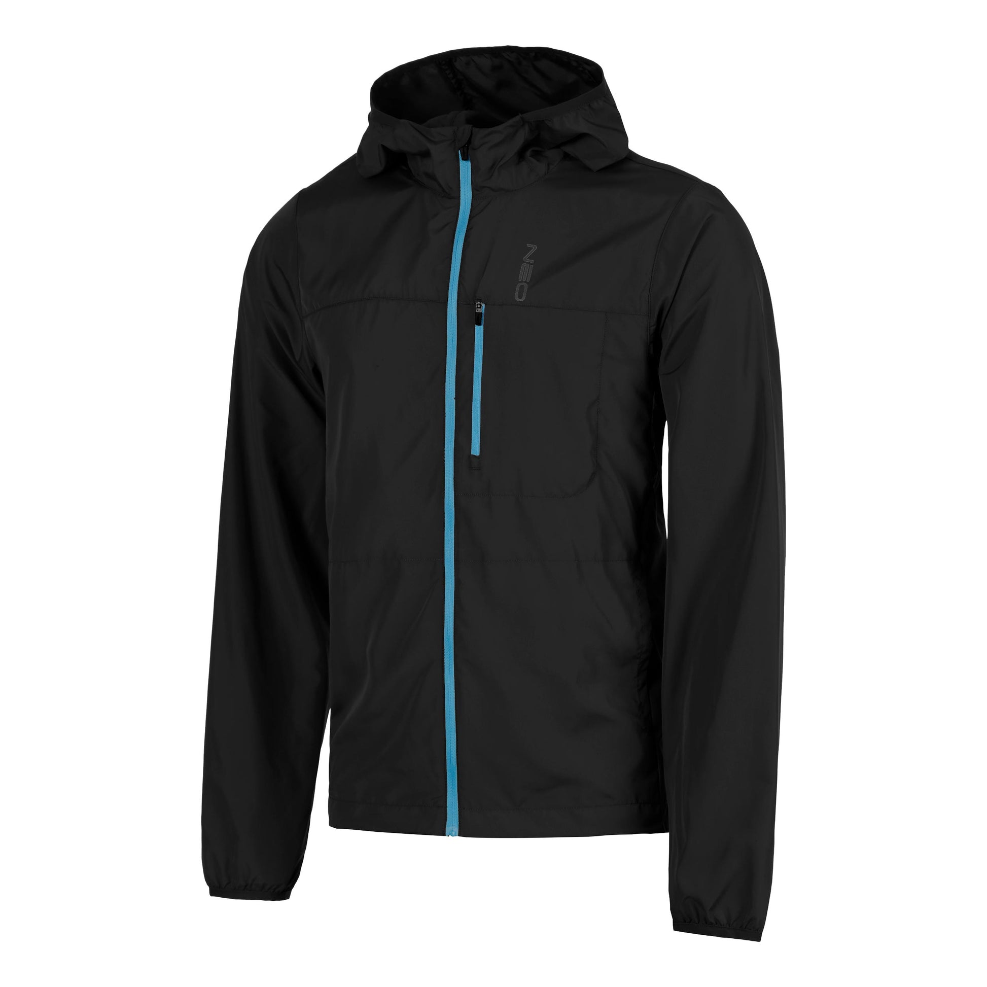 NEO Feel the Vybe Fly Chaqueta para correr Hombres-negro, turquesa