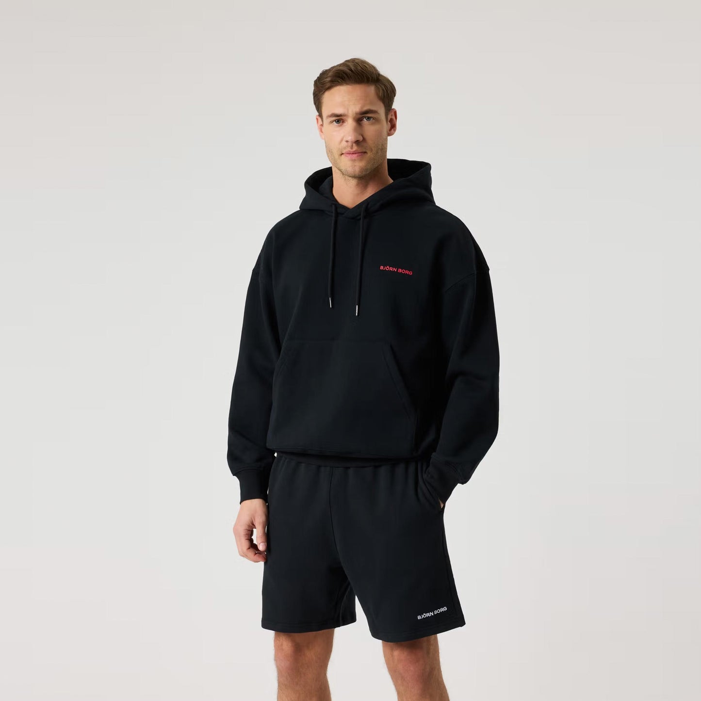 Björn Borg Borg Oversized Sudadera con capucha Hombres - negro