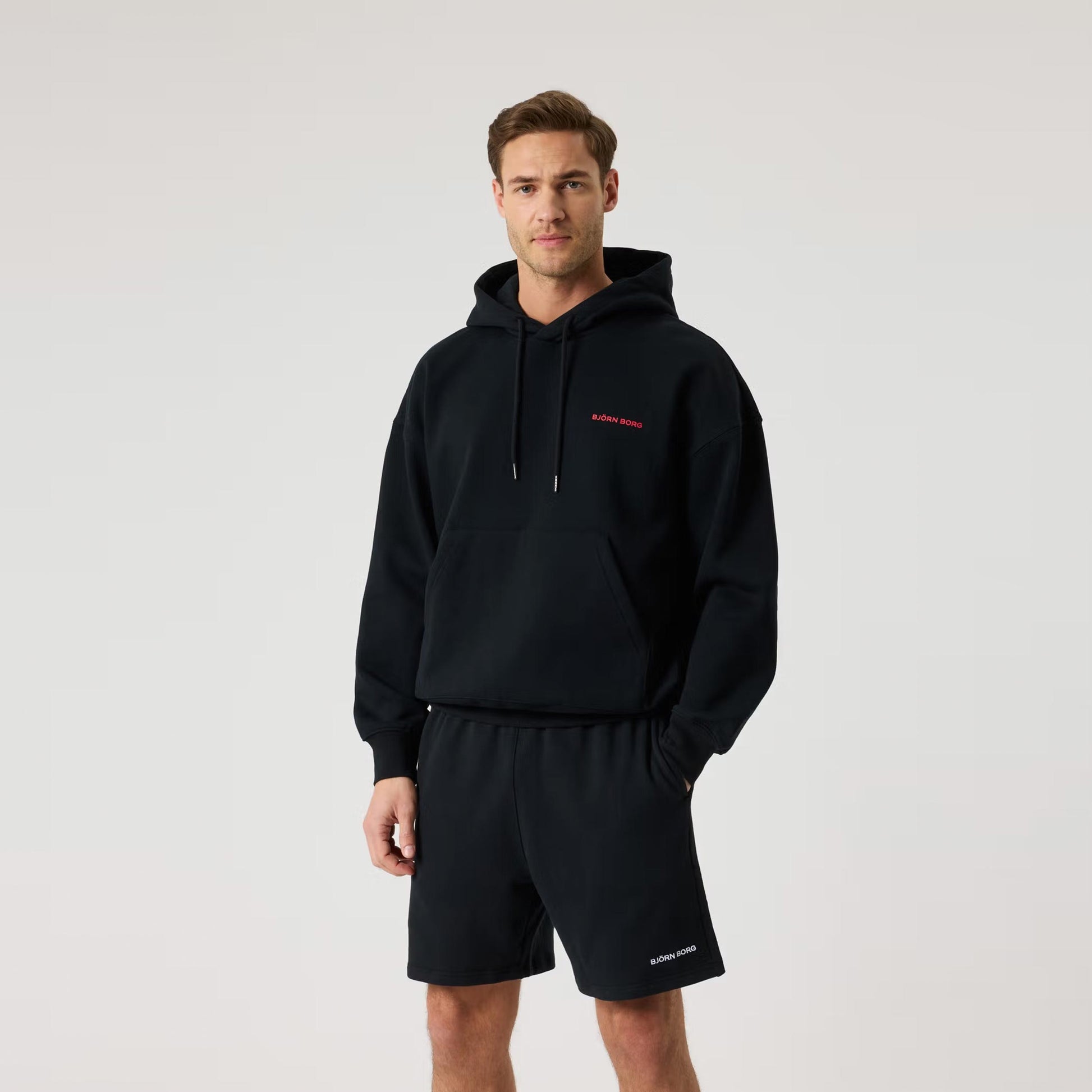 Björn Borg Borg Oversized Sudadera con capucha Hombres - negro