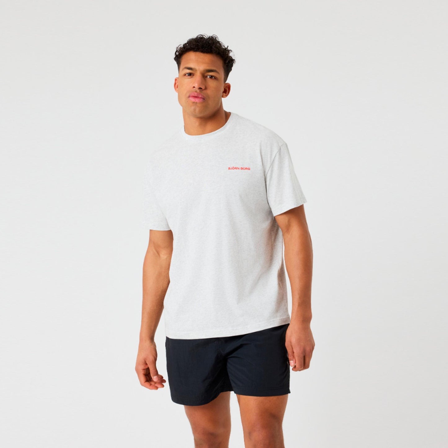 Björn Borg Borg Gym Oversized Camiseta de manga corta Hombres - gris claro
