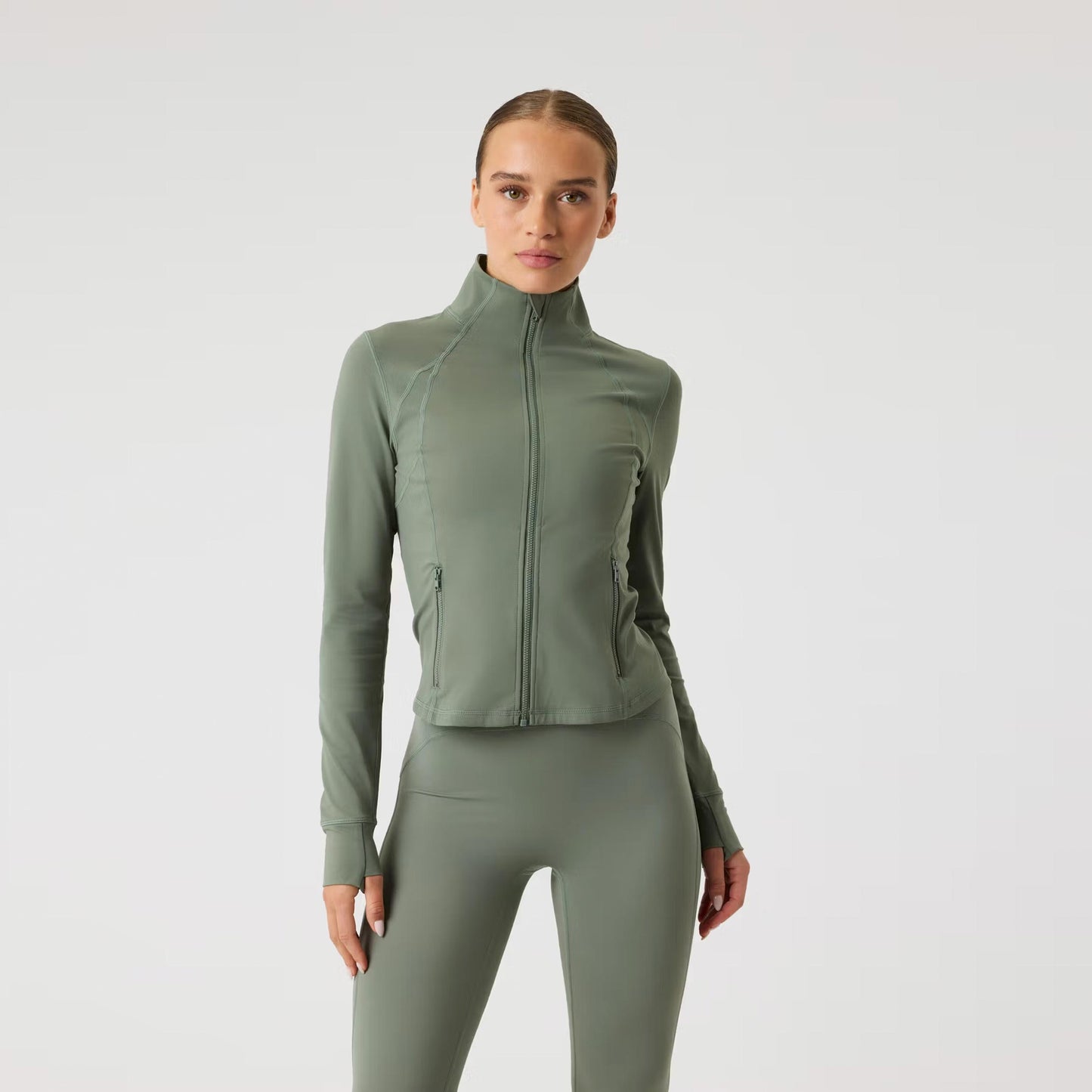 Björn Borg Borg Soft Zip Midlayer Camiseta de manga larga Mujeres - salvia