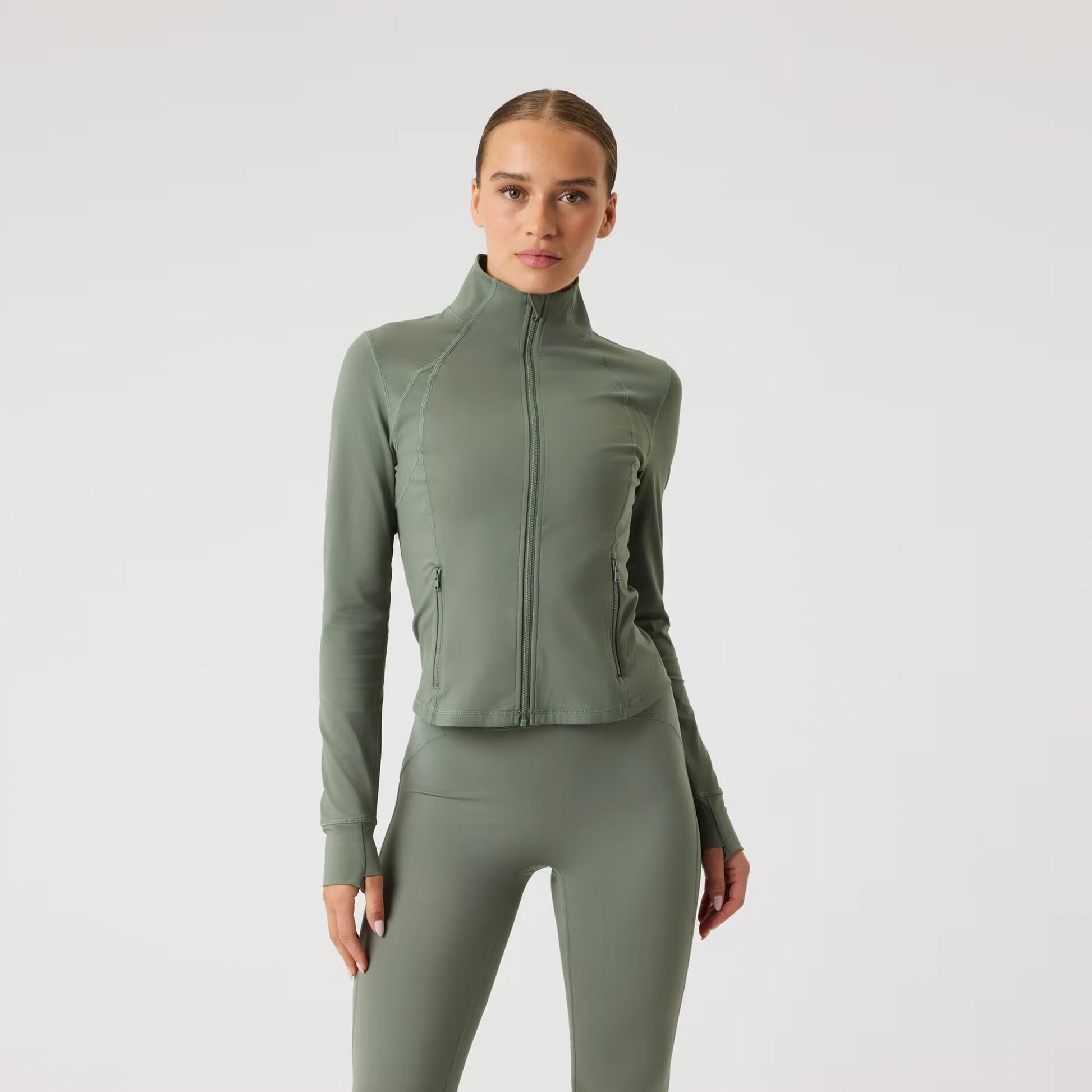Björn Borg Borg Soft Zip Midlayer Camiseta de manga larga Mujeres - salvia