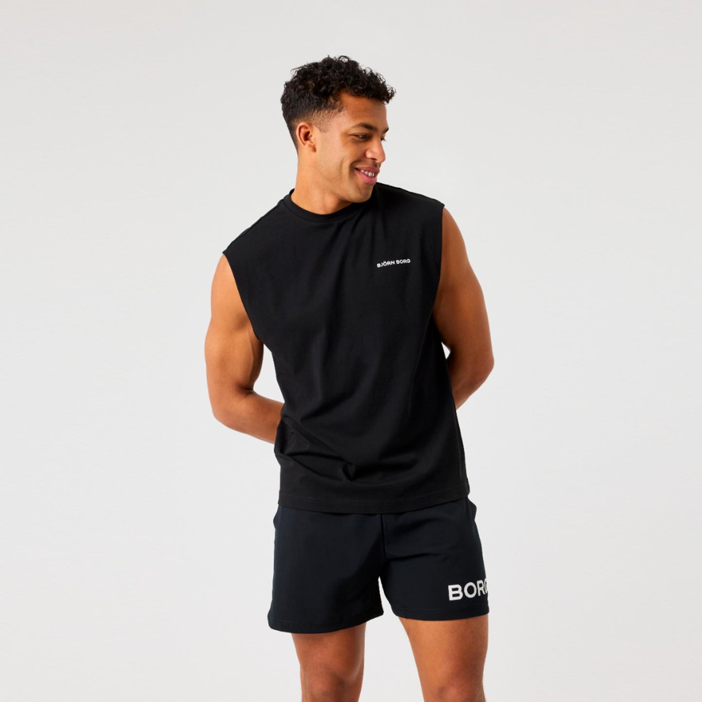 Björn Borg Borg Gym Camiseta de manga corta Hombres - negro