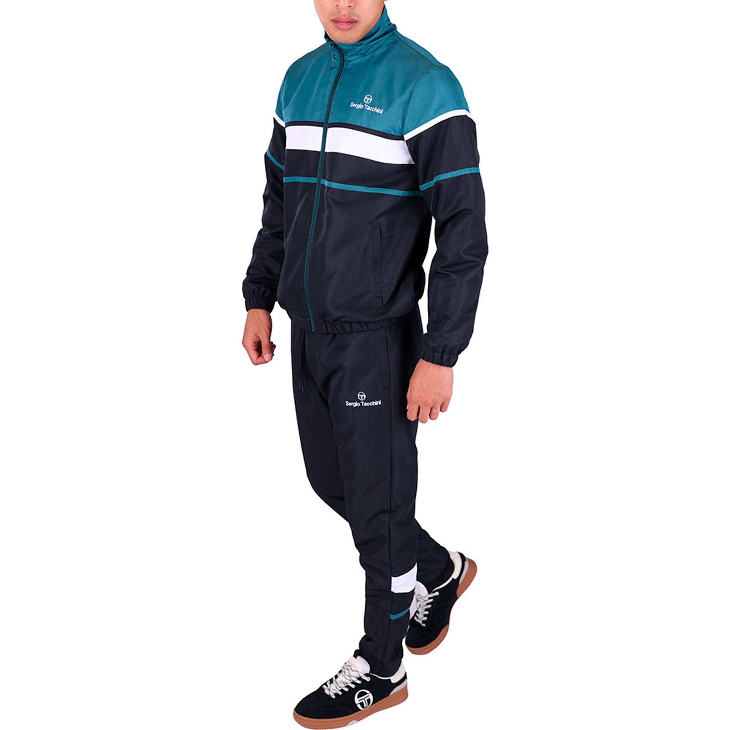 Sergio Tacchini Scorpione Chándal Hombres - negro, verde