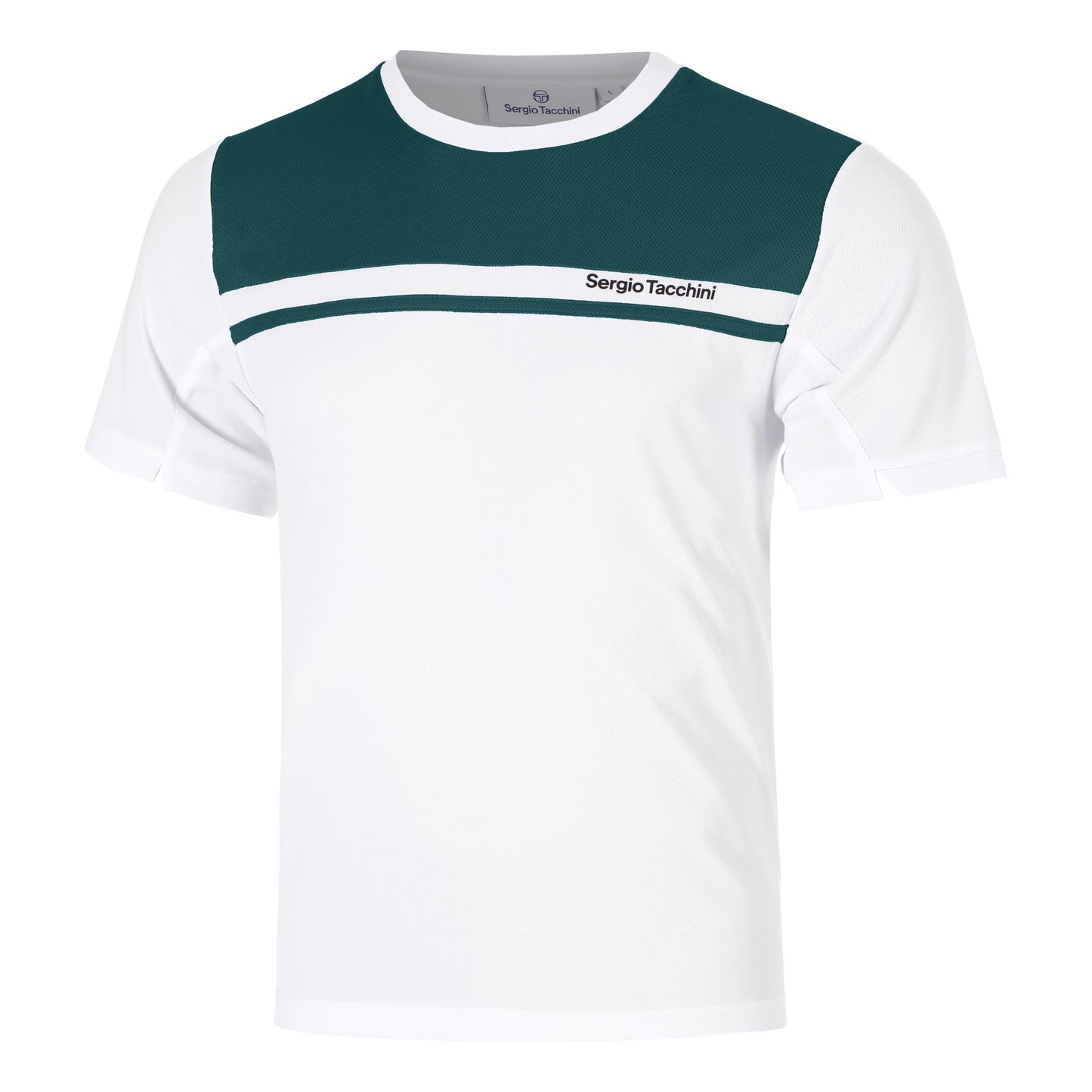 Sergio Tacchini Riflesso PL Camiseta de manga corta Hombres - blanco, color petróleo
