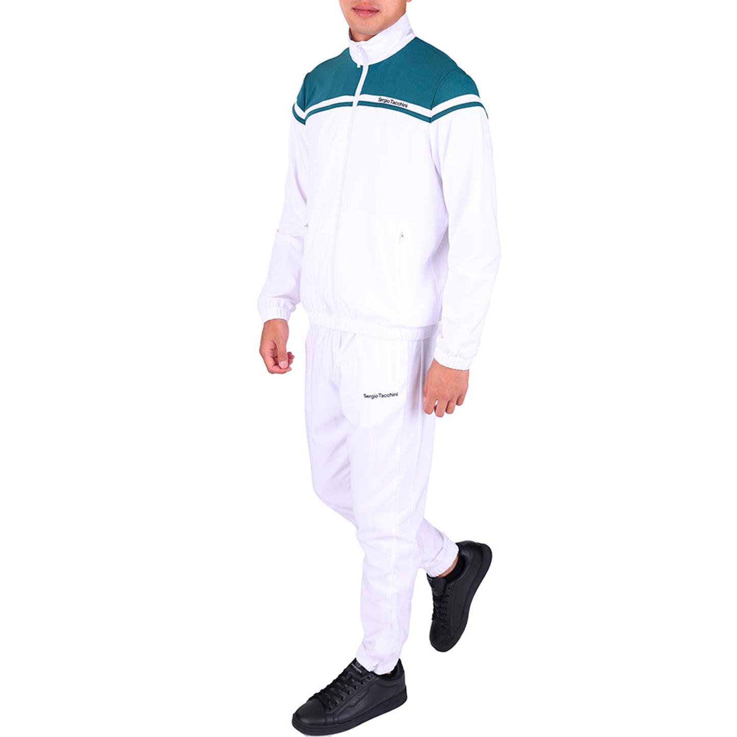 Sergio Tacchini Riflesso Chándal Hombres - blanco, color petróleo
