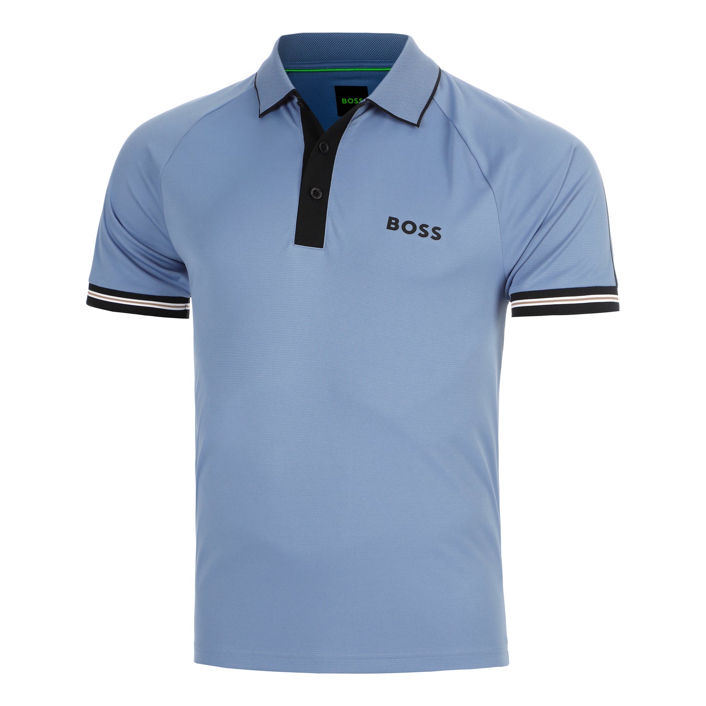 BOSS Serve Polo Hombres-azul-gris