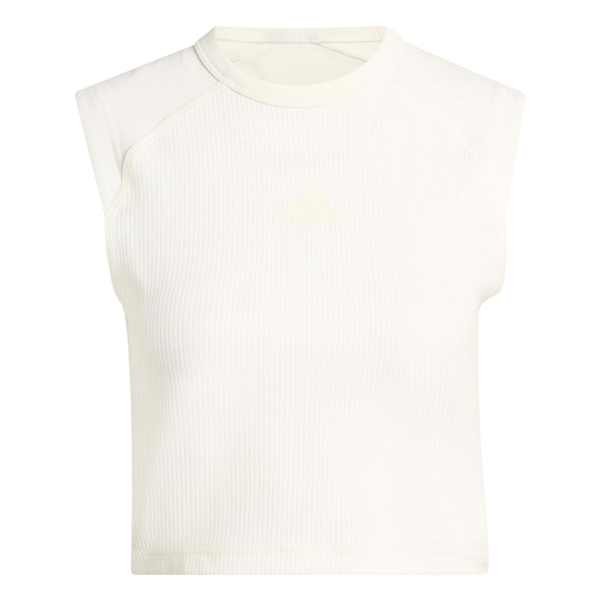 adidas All SZN Rib Camiseta de tirantes Mujeres - blanco