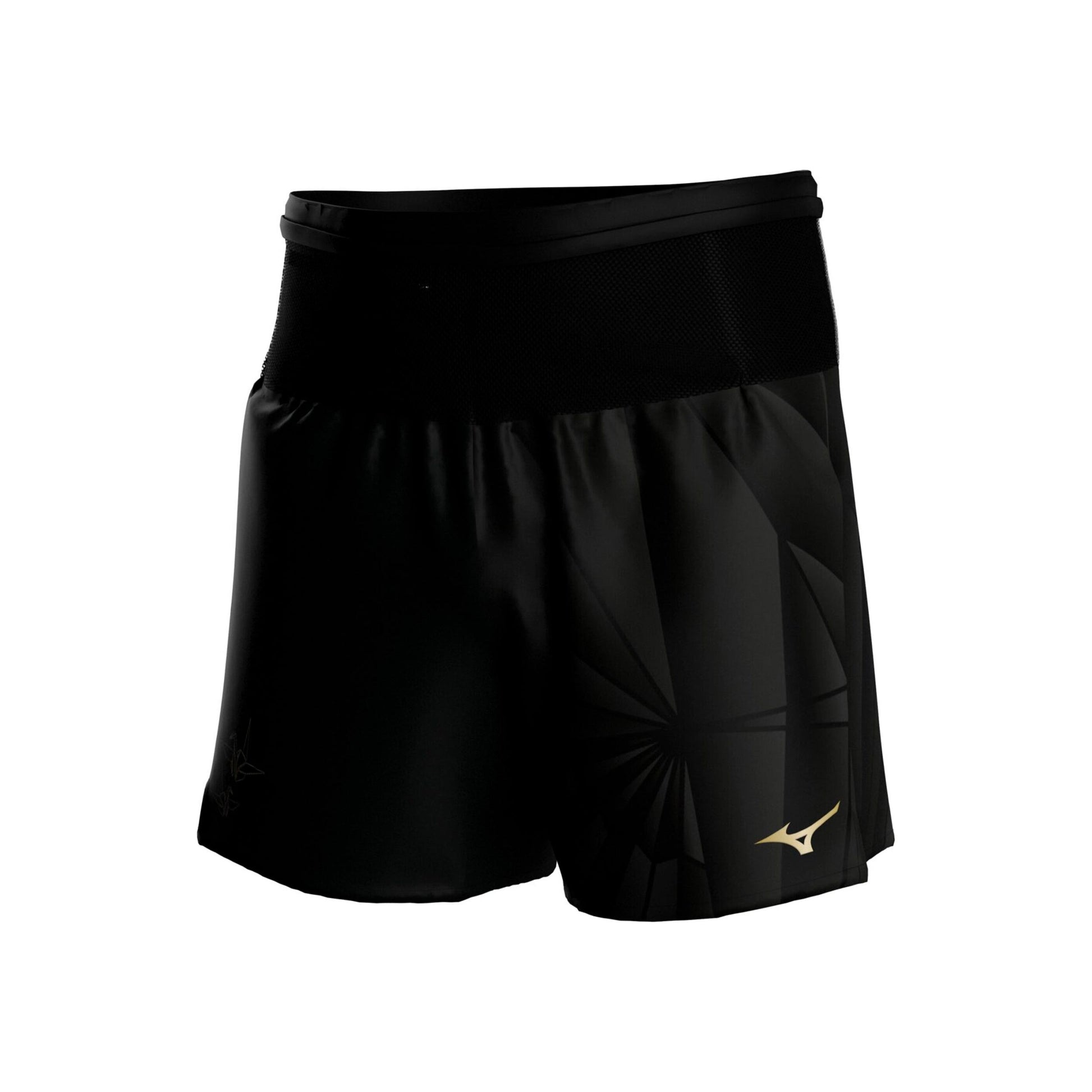 Mizuno Active Graphic Multi Pocket 7in Pantalones cortos Hombres - negro, dorado