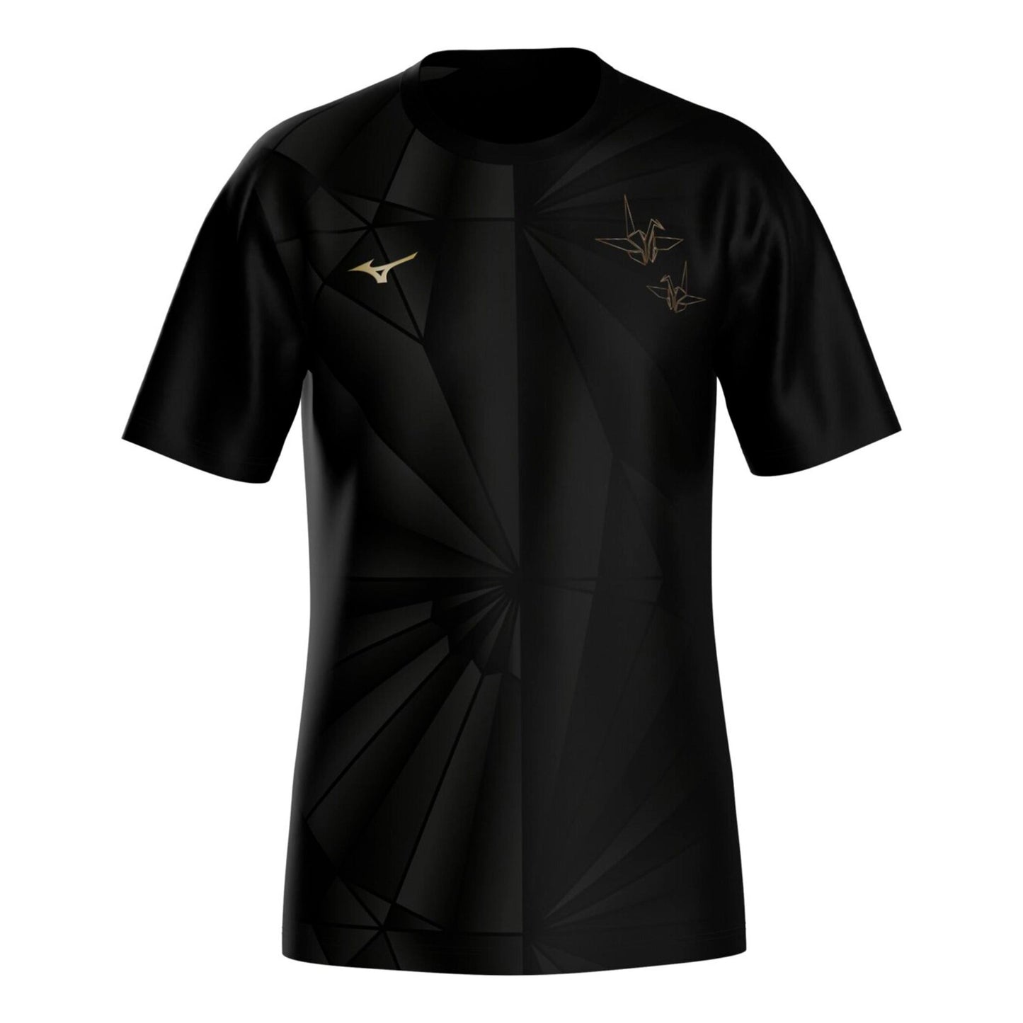 Mizuno Active DryAeroFlow Graphic  Camiseta de running Hombres - negro, dorado