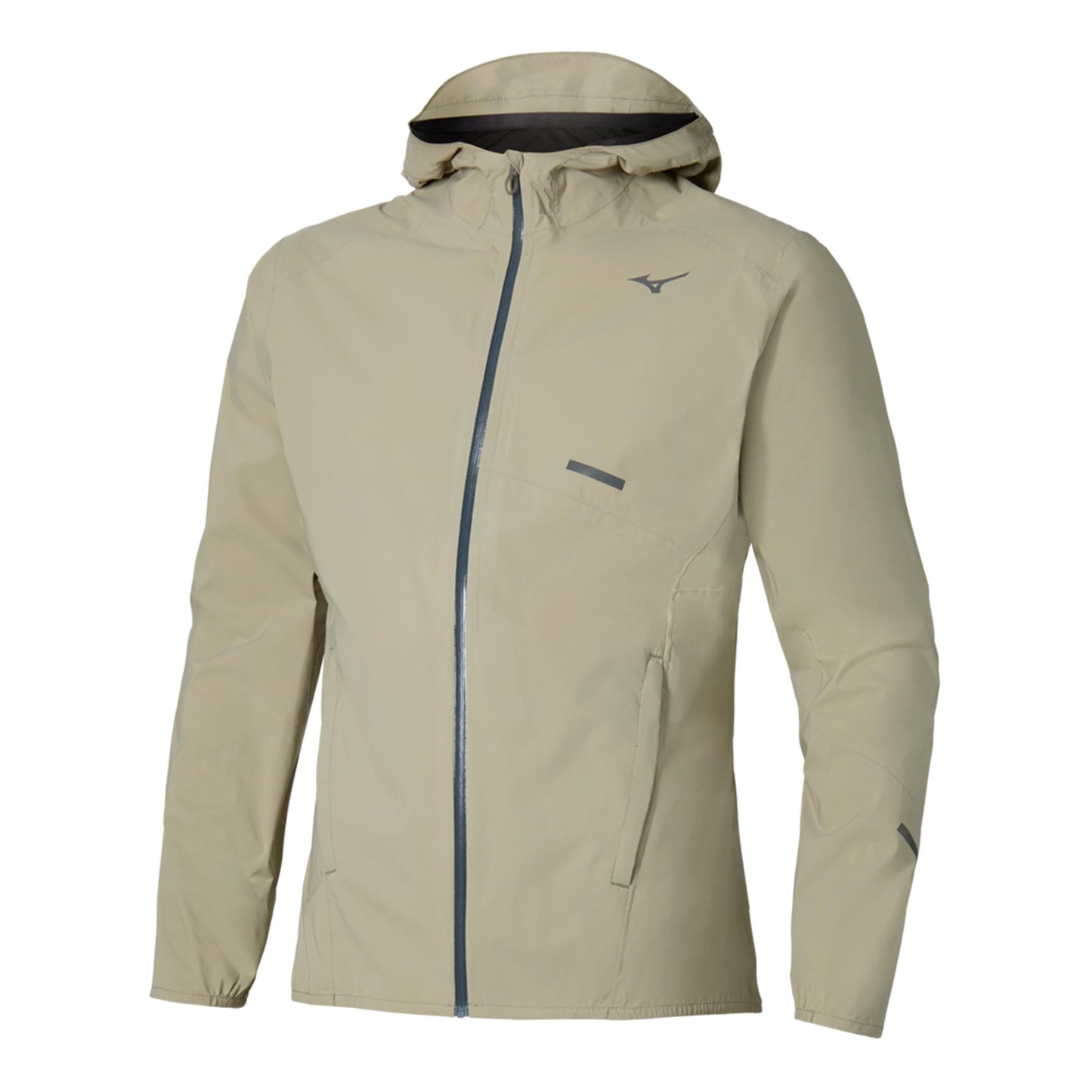 Mizuno Tech Light Hooded Chaqueta para correr Hombres - beige