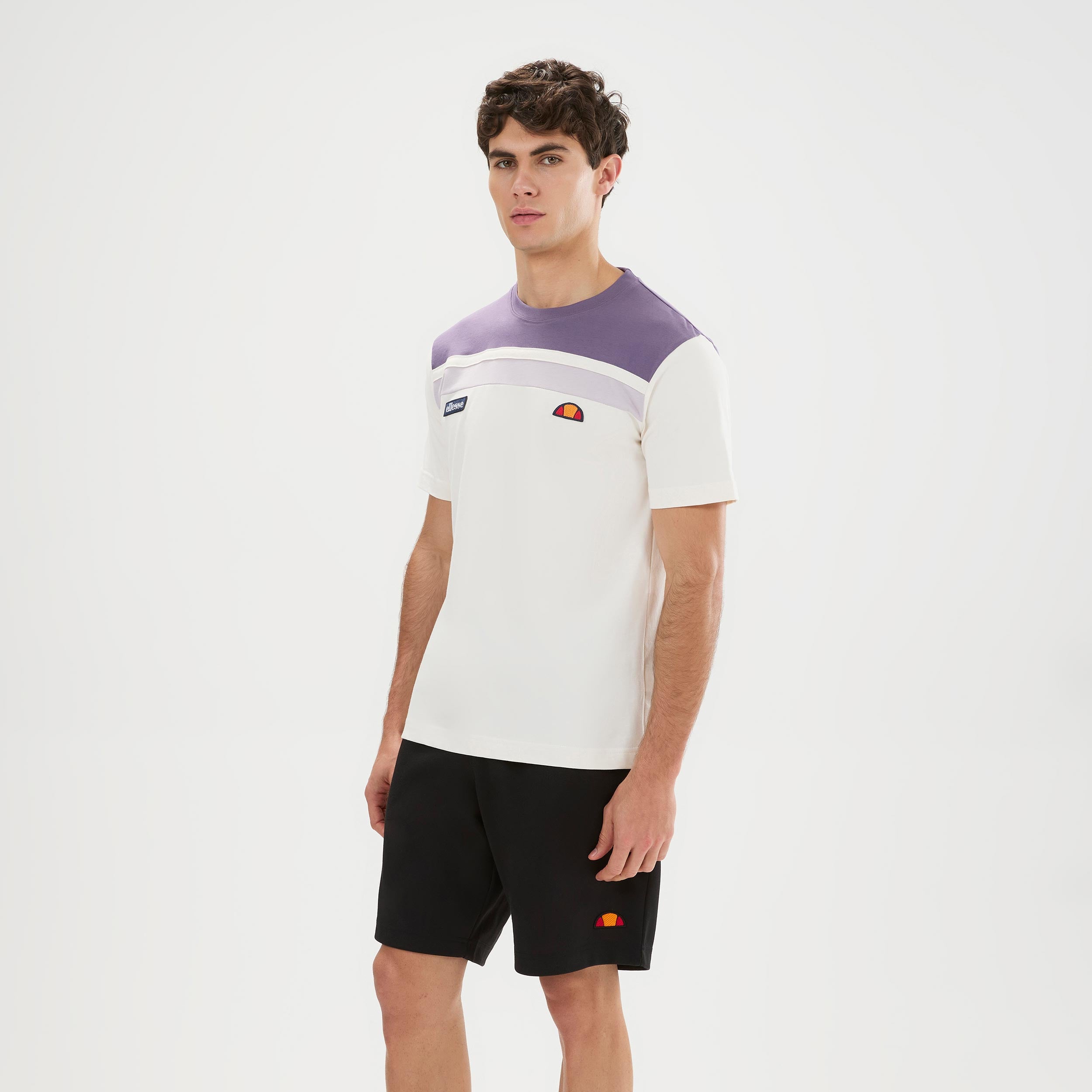 Ellesse Vignola Camiseta de manga corta Hombres - crema, morado