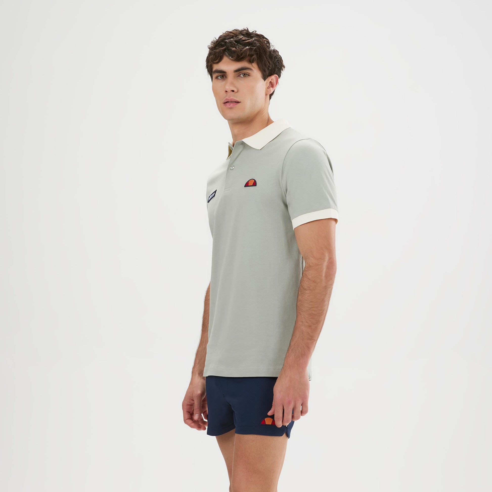Ellesse Lessepsia Polo Hombres - gris, negro
