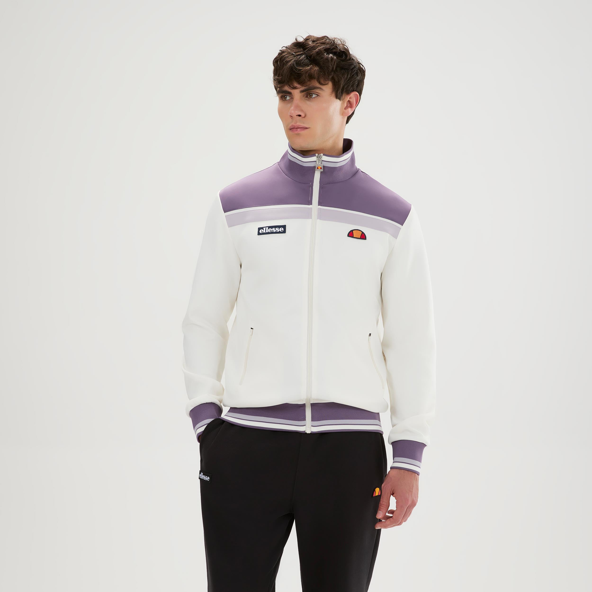 Ellesse Vignola Chaqueta de entrenamiento Hombres - crema, morado