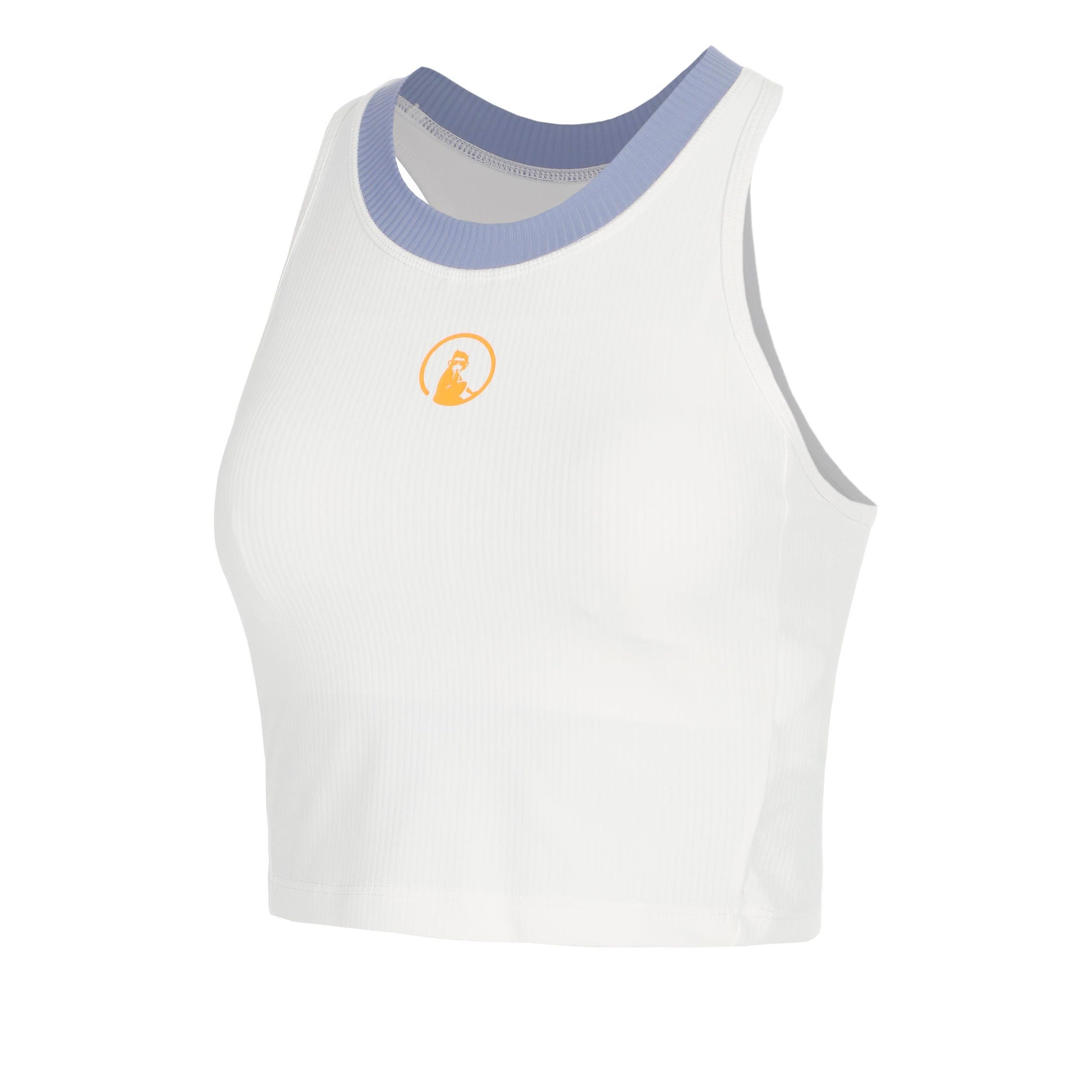 Quiet Please Memories Rib Crop Camiseta de tirantes Mujeres - crema