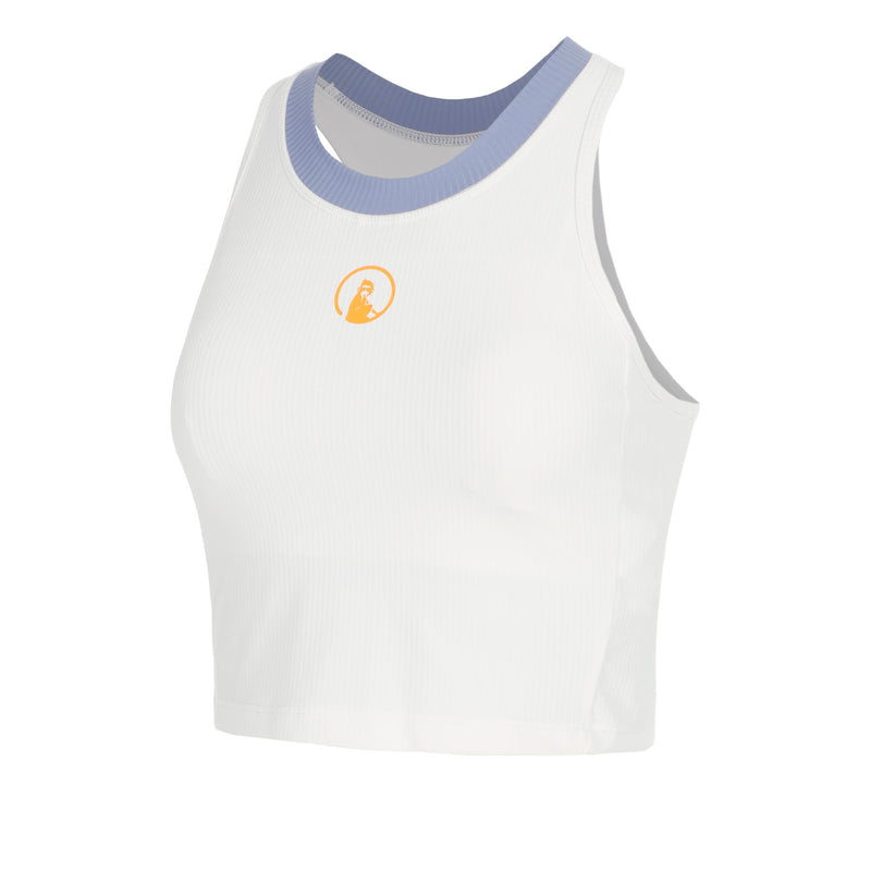 Glow Rib Crop Camiseta de tirantes Mujeres - crema - creme - XS en Tennis Point