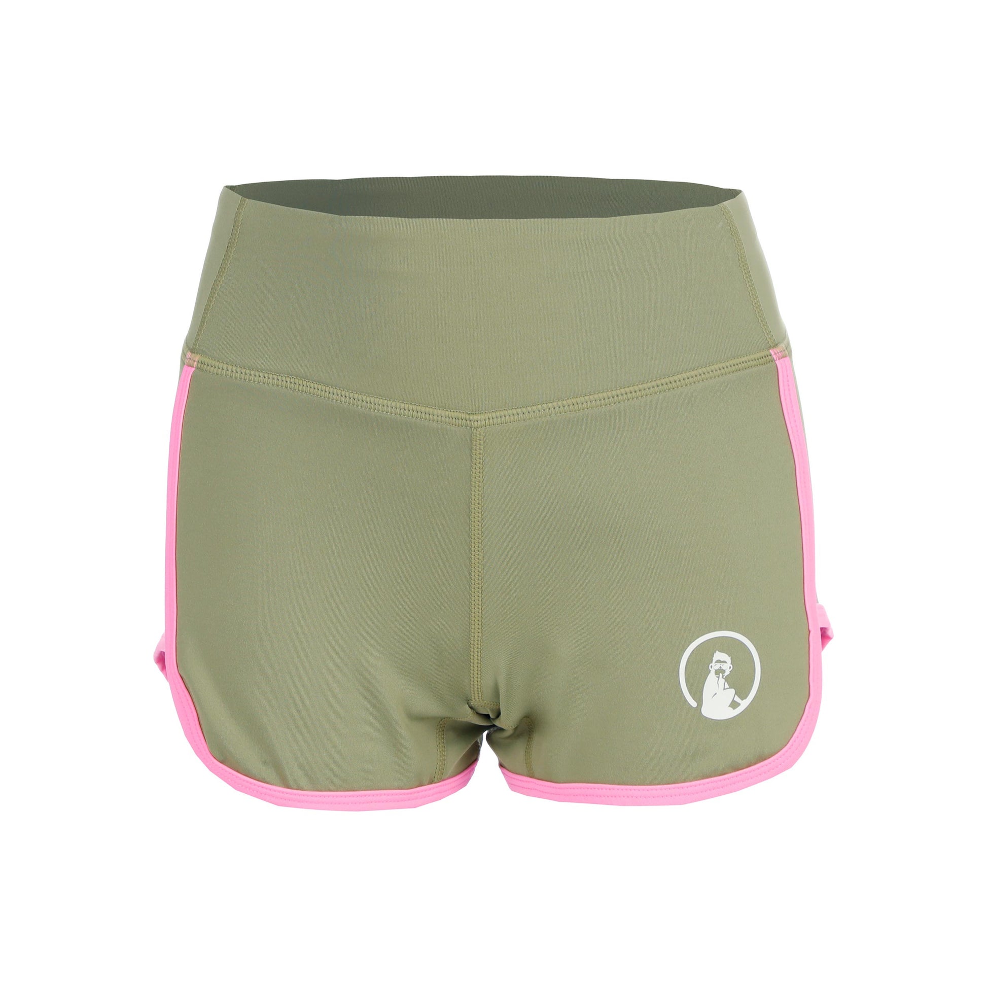 Quiet Please Memories Chop Shorts Chicas - caqui