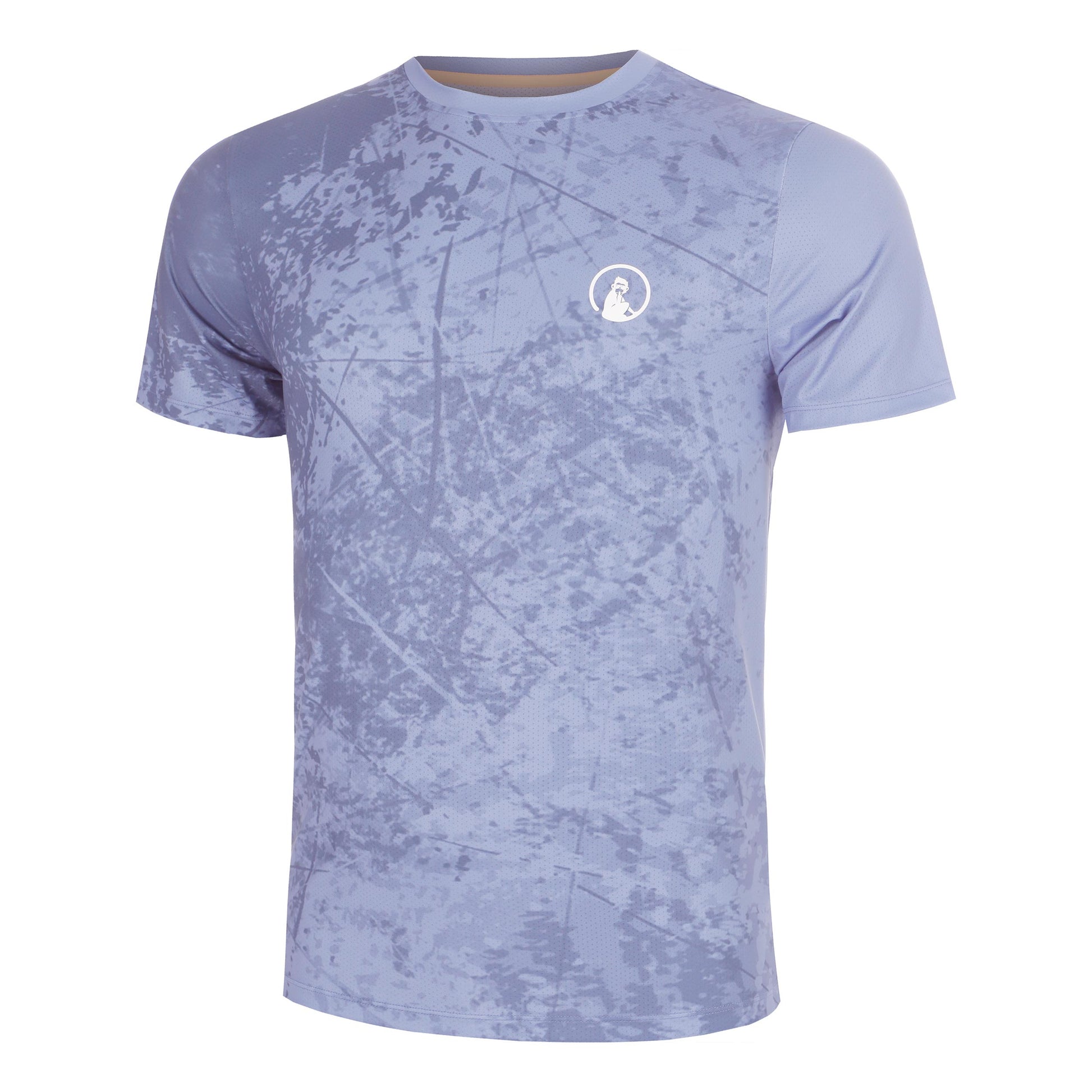 Quiet Please Glow Receiver Scrubbled Camiseta de manga corta Hombres - azul