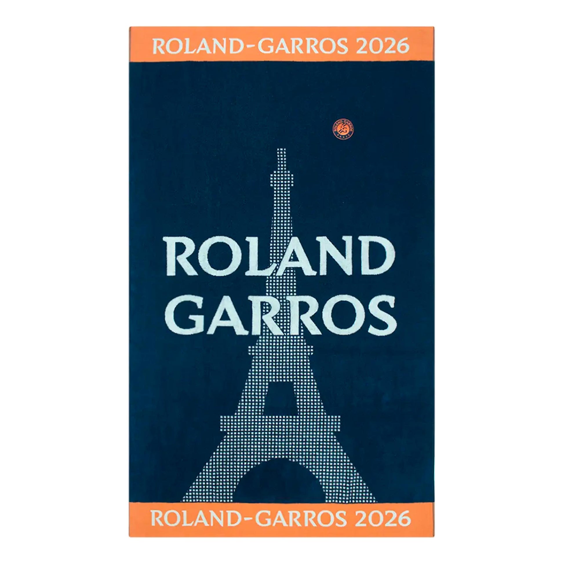 Roland Garros Official Beach Towel 100X170 Toalla - naranja, azul oscuro