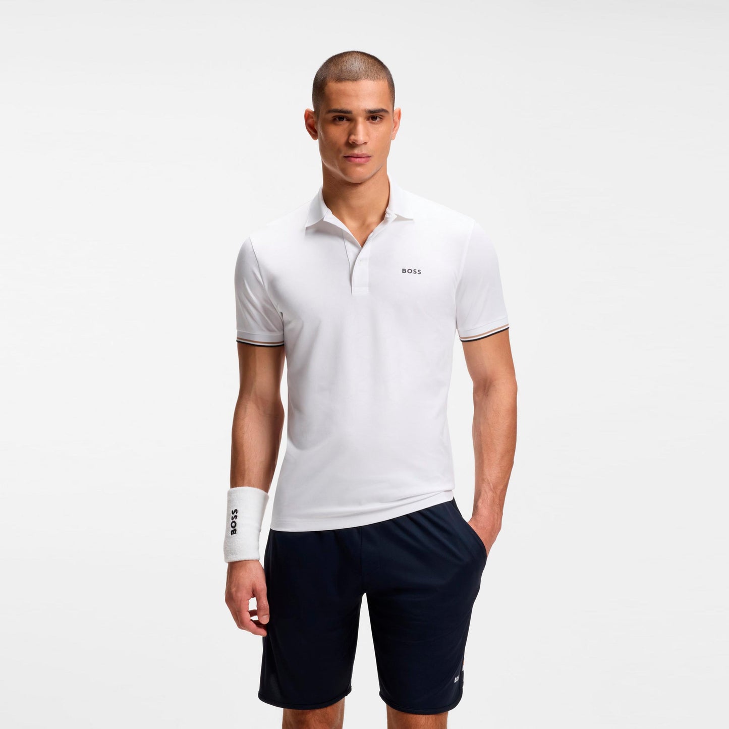BOSS Game 1 Polo Hombres - blanco
