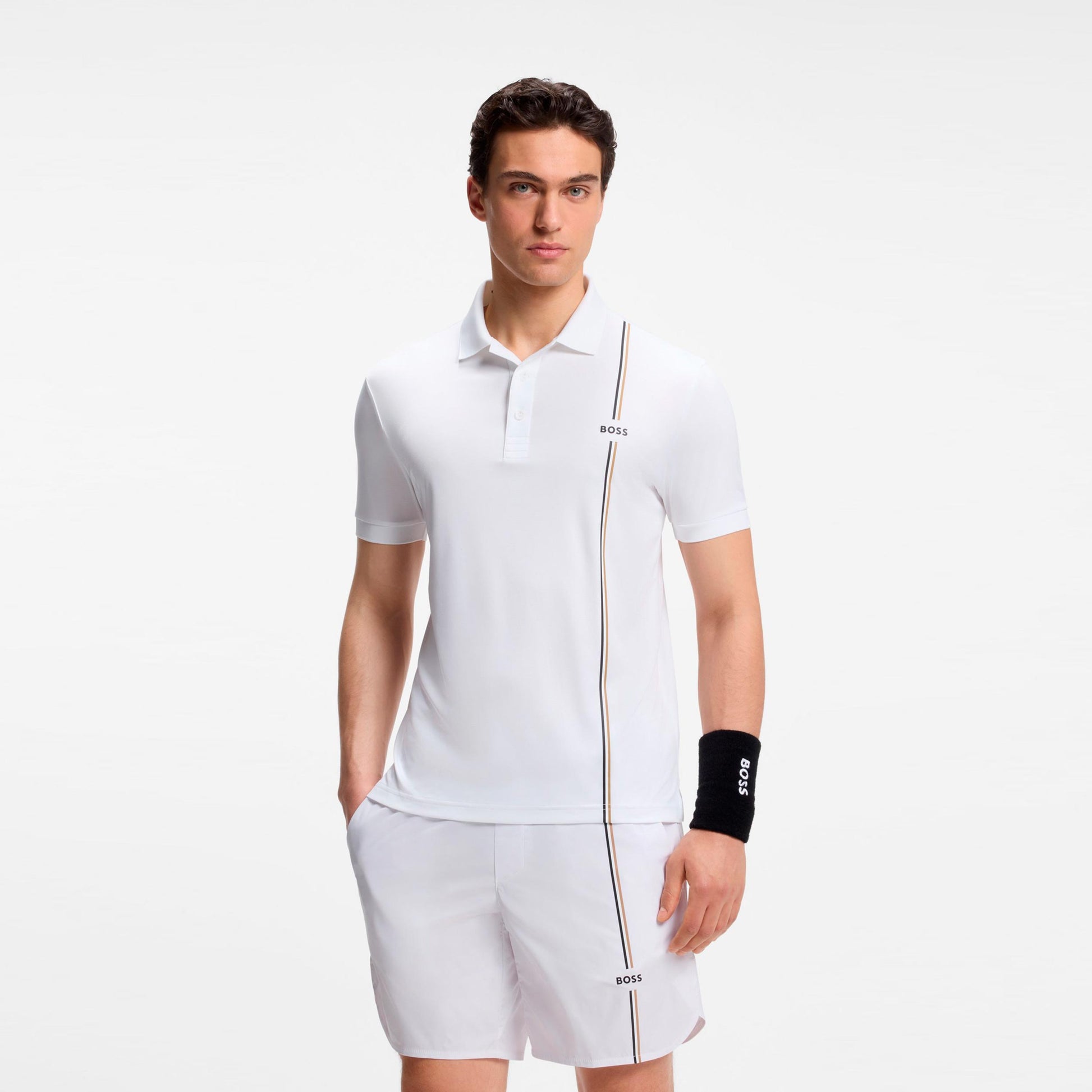 BOSS Game 3 Polo Hombres - blanco