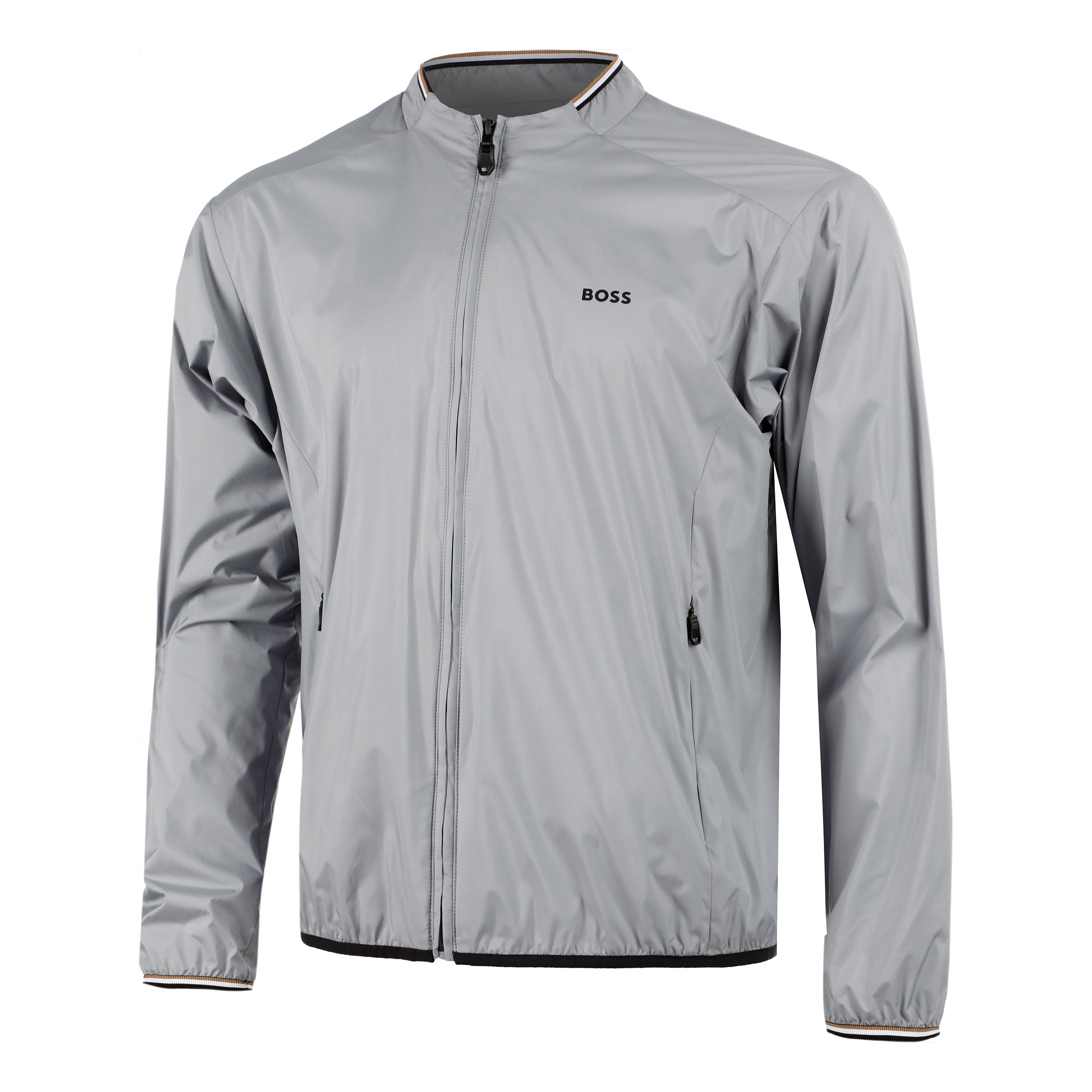 BOSS Game Chaqueta de entrenamiento Hombres - gris oscuro