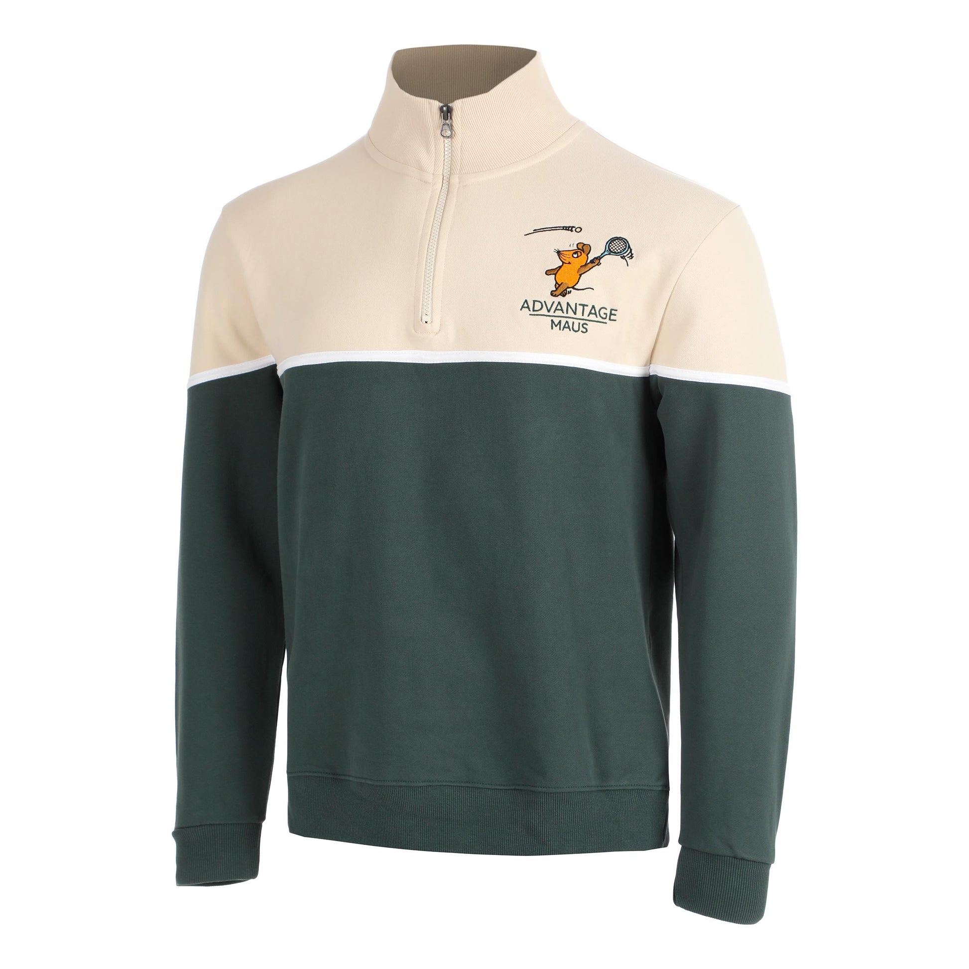 Lobster & Lemonade Maus Tennis Sudadera Unisex - crema, verde