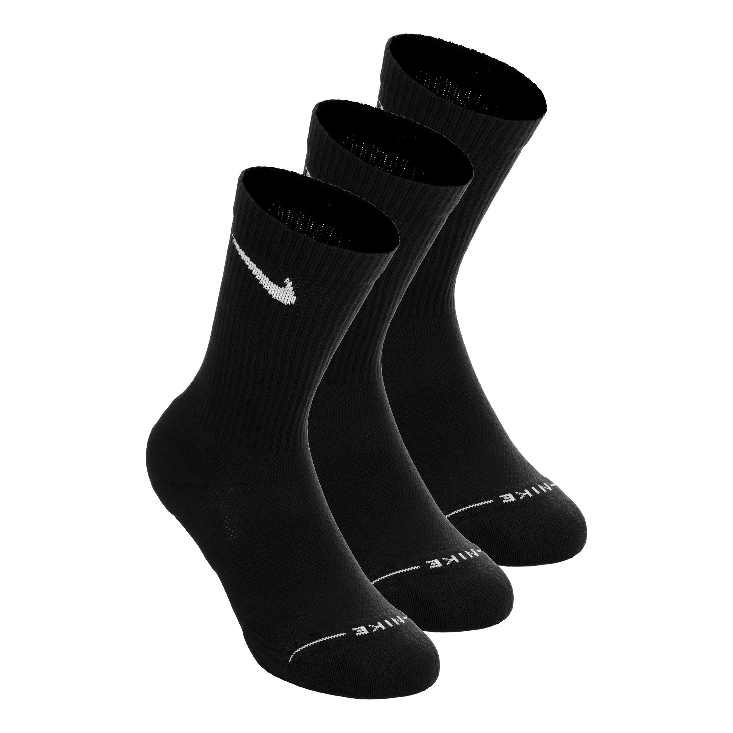 Nike Crew Calcetines de tenis Pack de 3 Unisex - negro