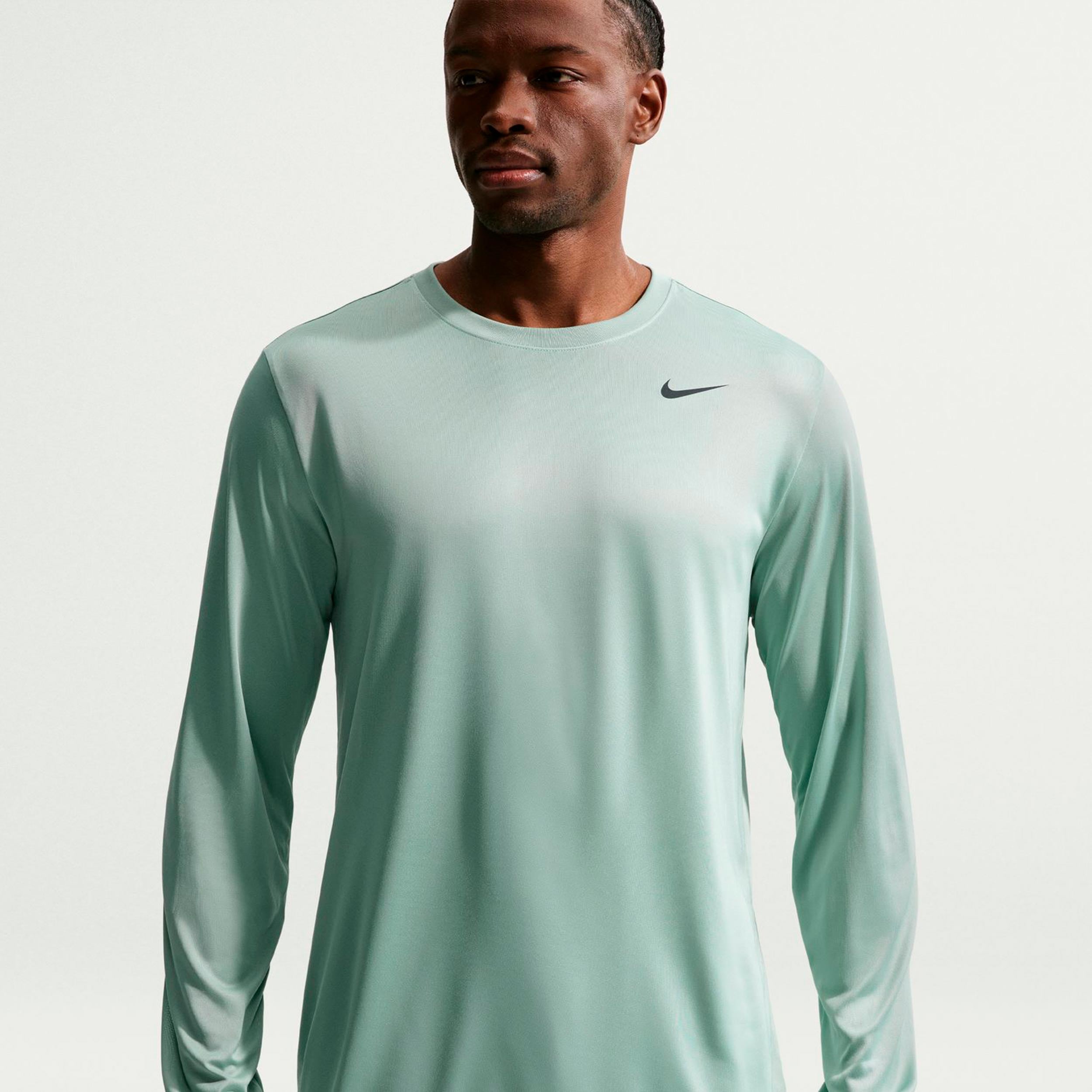 Nike Dri-Fit Camiseta de manga larga Hombres - blanco rot, negro