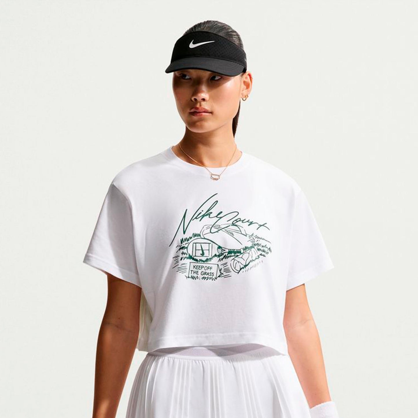 Nike Slam Crop Camiseta de manga corta Mujeres - blanco