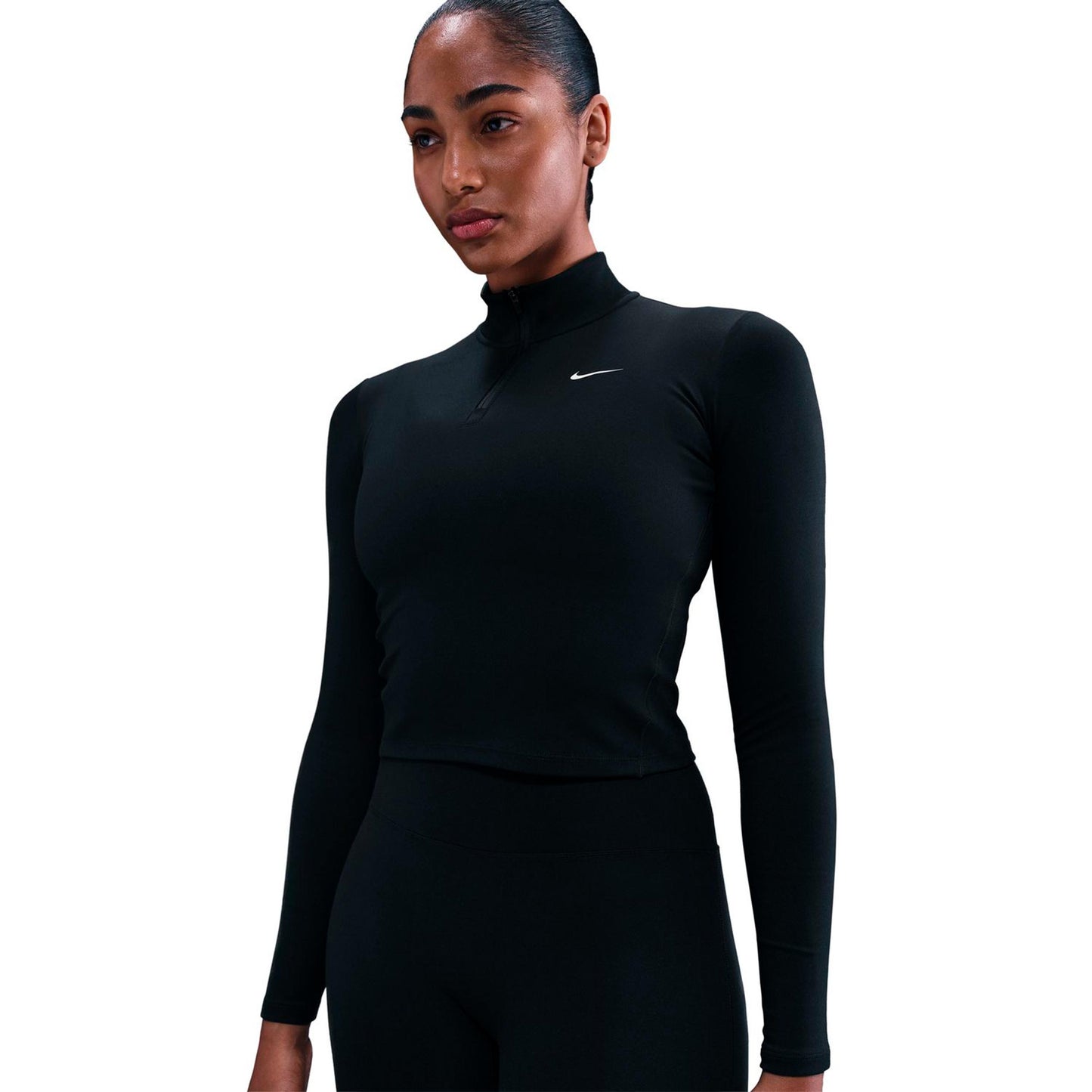 Nike One Dri-Fit Quarter Zip Camiseta de manga larga Mujeres - negro