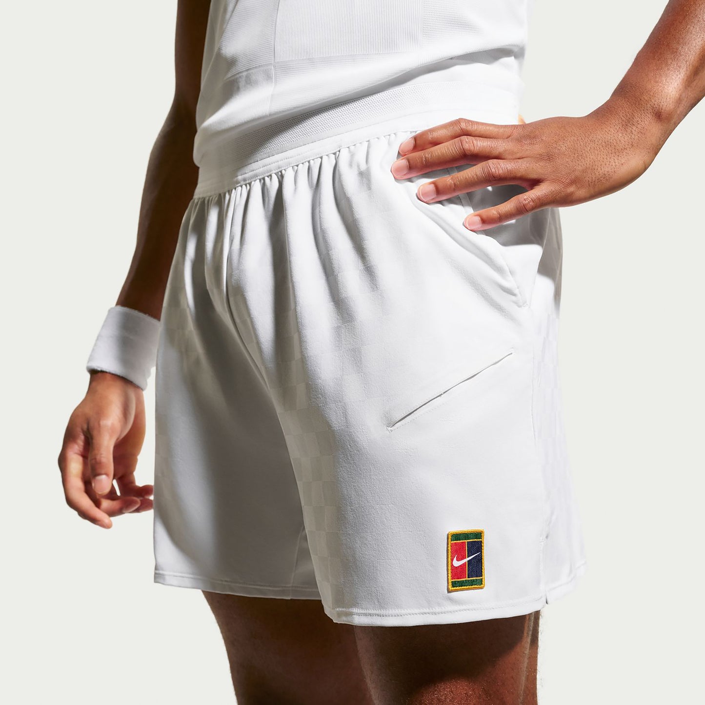 Nike Court Dri-Fit Slam Shorts Hombres - blanco