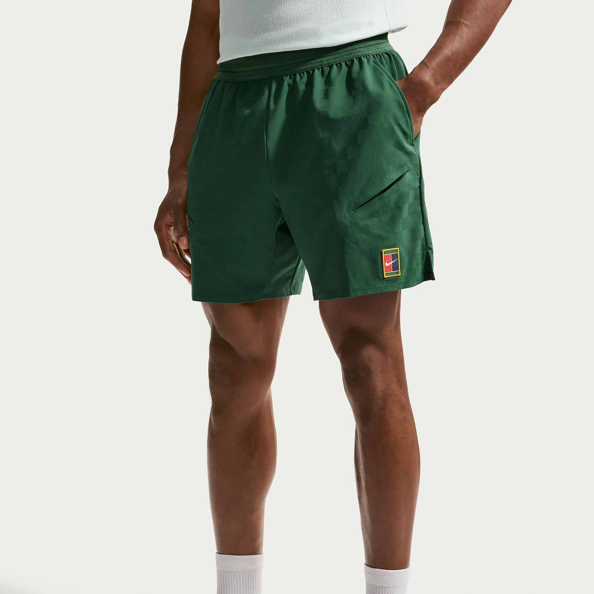Nike Court Dri-Fit Slam Shorts Hombres - verde oscuro