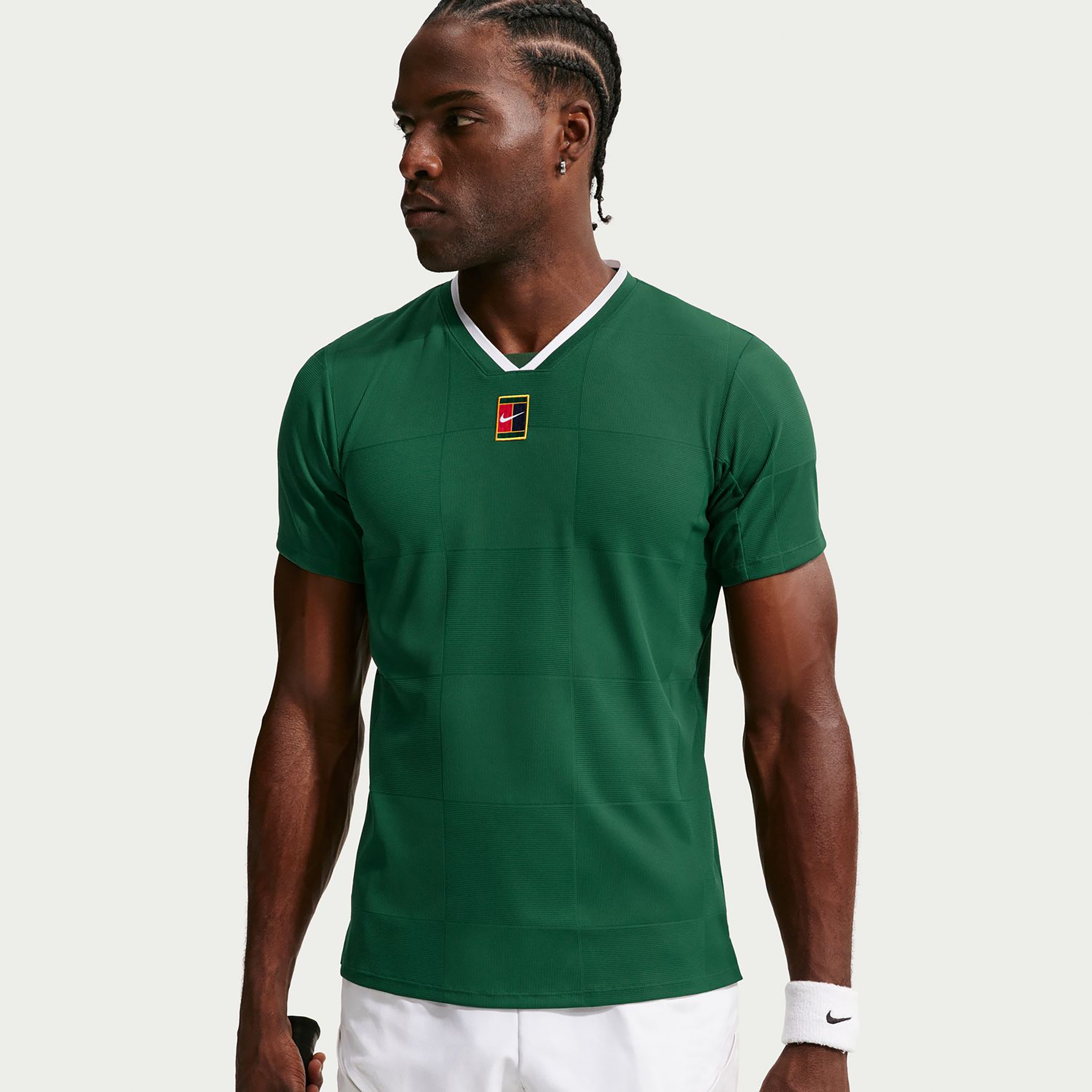 Nike Court Dri-Fit Advantage Slam Camiseta de manga corta Hombres - verde oscuro