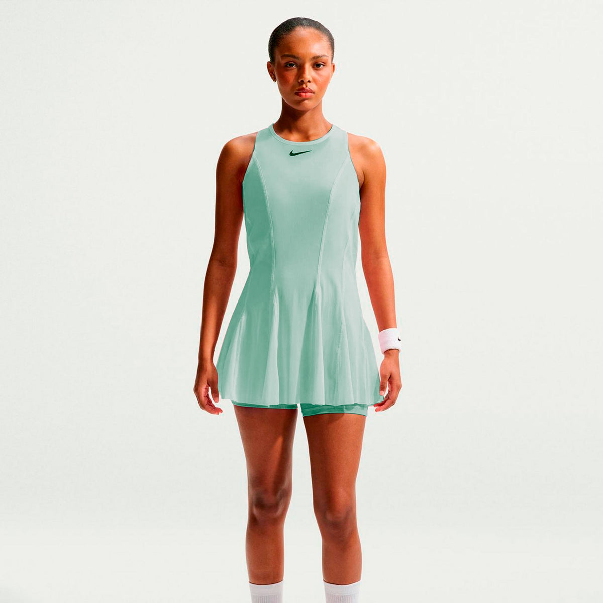 Nike Court Slam  Vestido Mujeres - salvia, negro