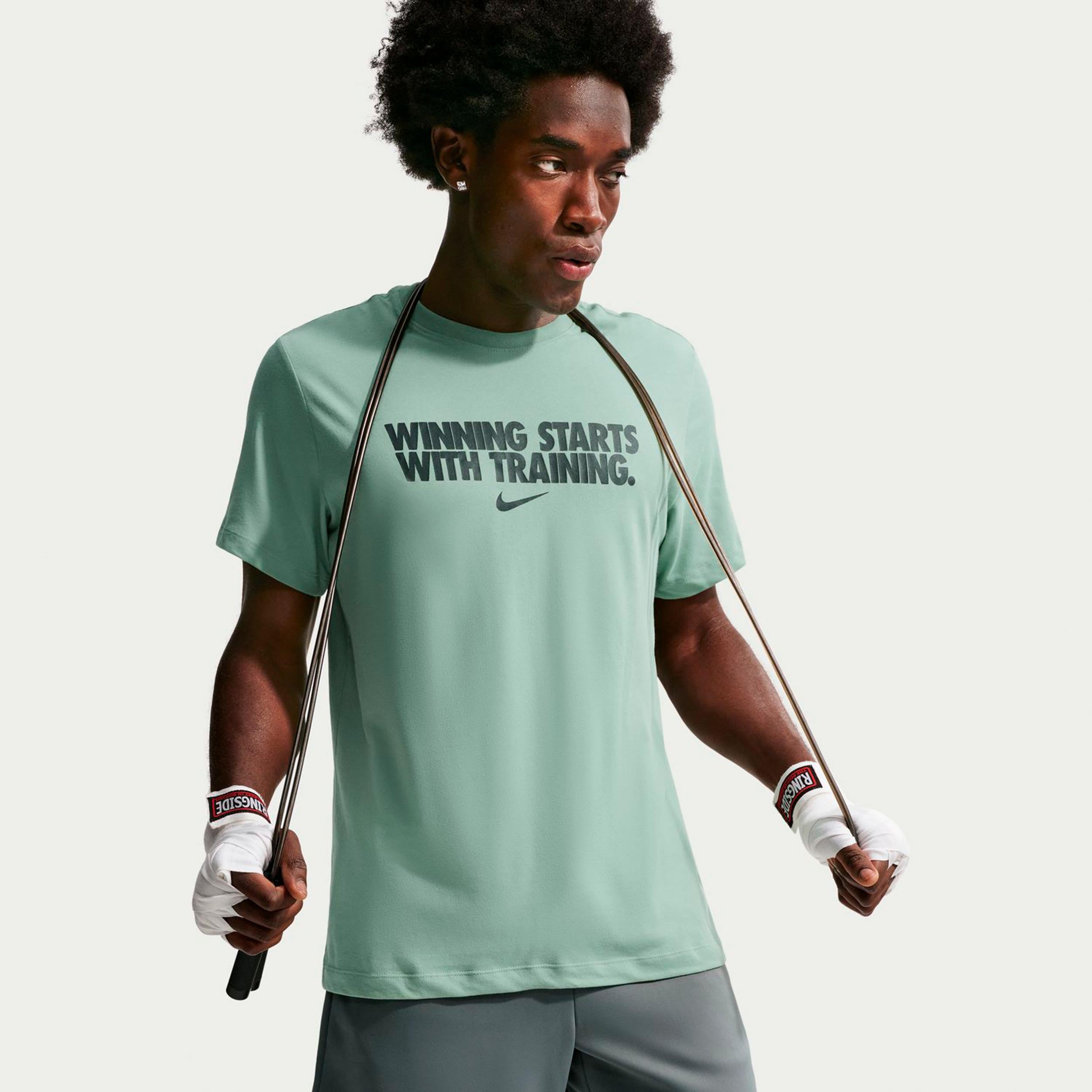 Nike Dri-Fit Winning Camiseta de manga corta Hombres - blanco rot, gris
