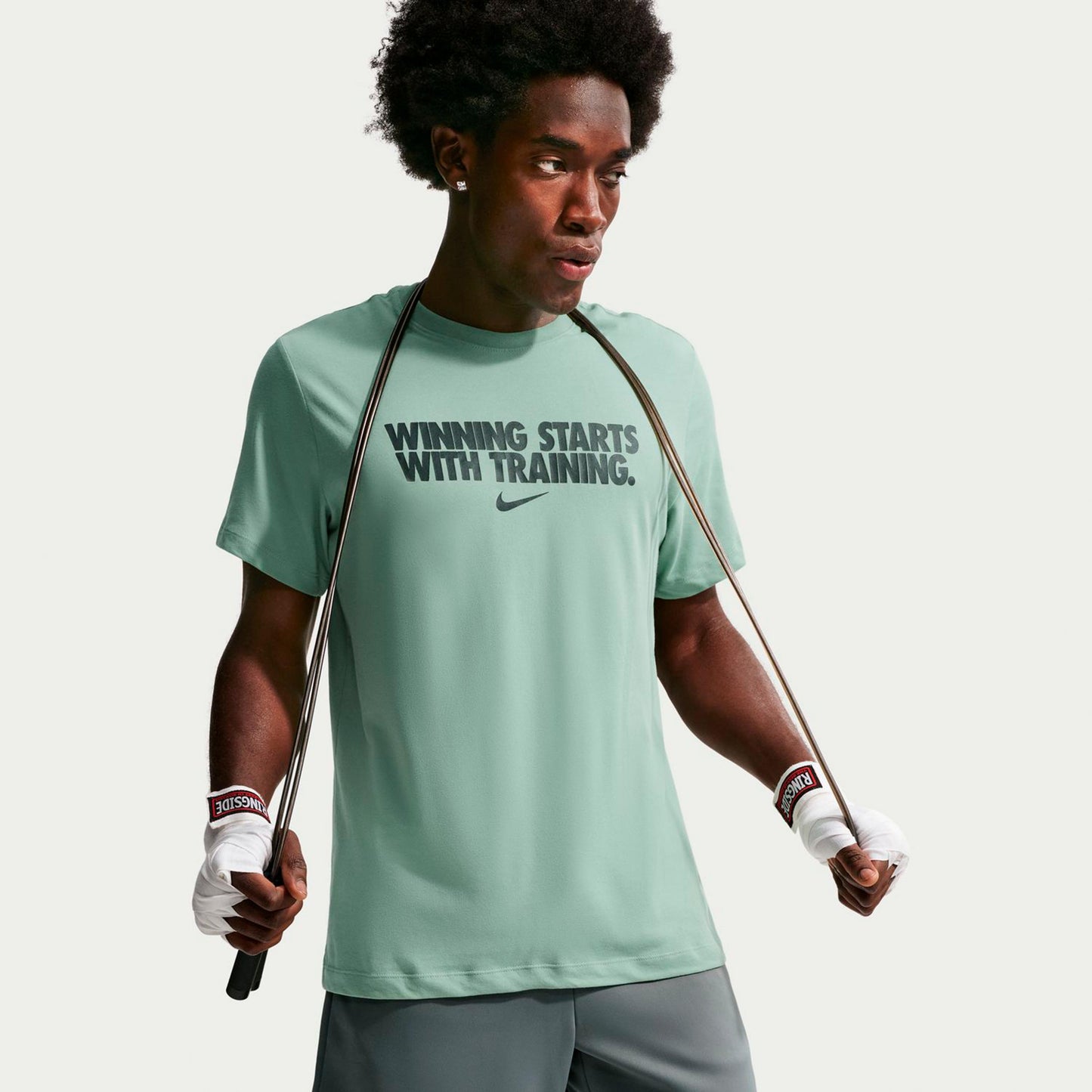 Nike Dri-Fit Winning Camiseta de manga corta Hombres - blanco rot, gris