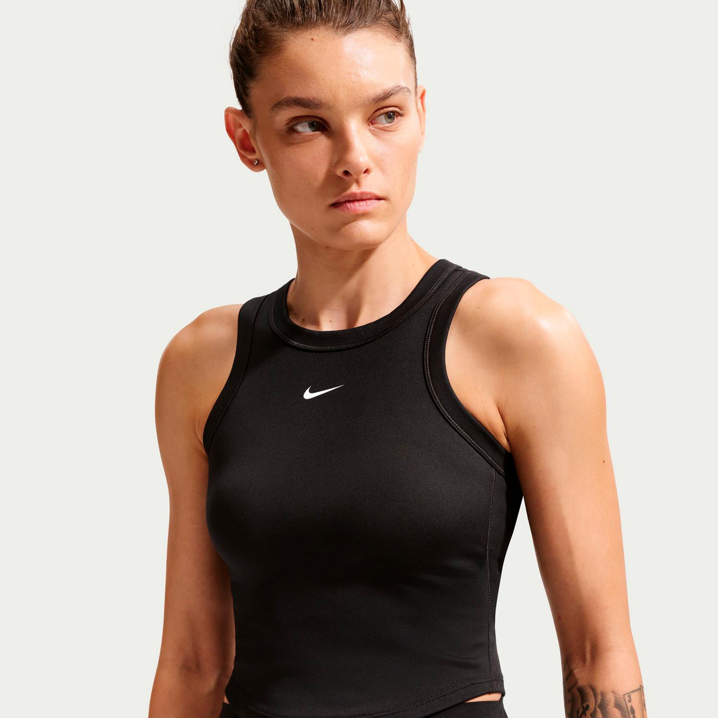 Nike One Fitted Dri-Fit Crop Camiseta de tirantes Mujeres - negro