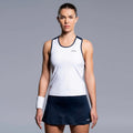 Team Camiseta de tirantes Mujeres - blanco, azul oscuro