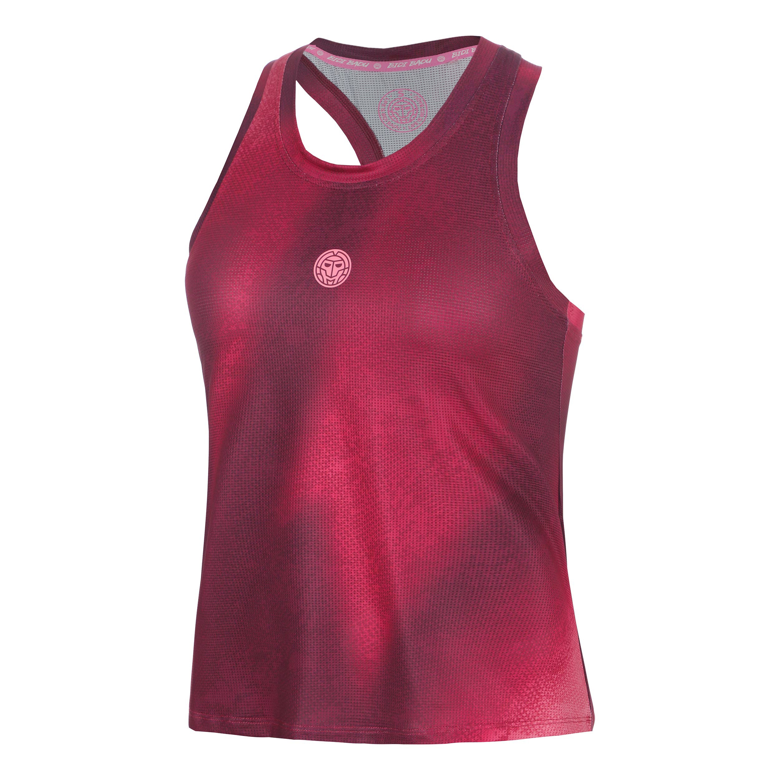 BIDI BADU Freeze Out Racerback Printed  Camiseta de tirantes Mujeres - rojo oscuro, rosa