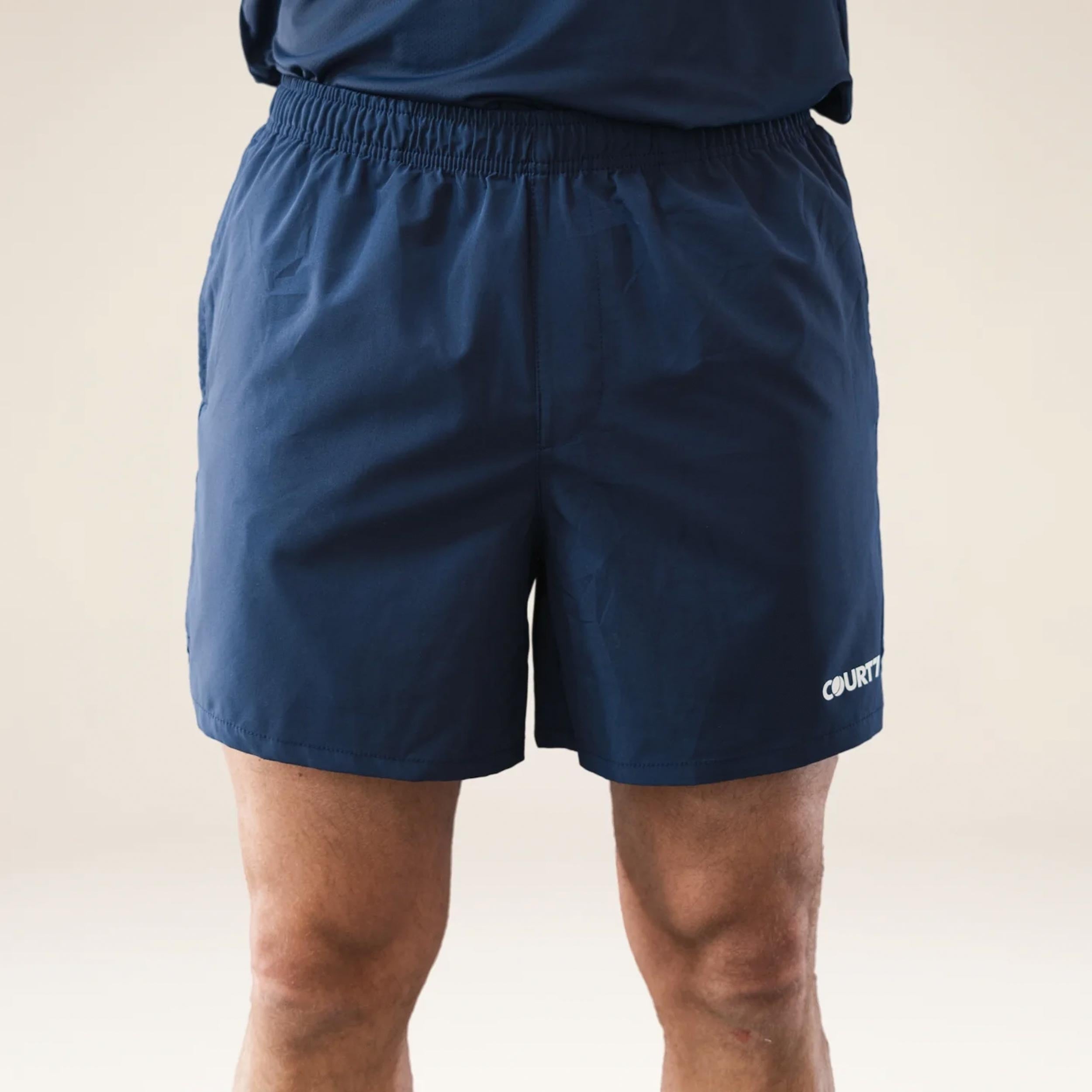COURT7 Dual Pocket 5in Shorts Hombres - azul