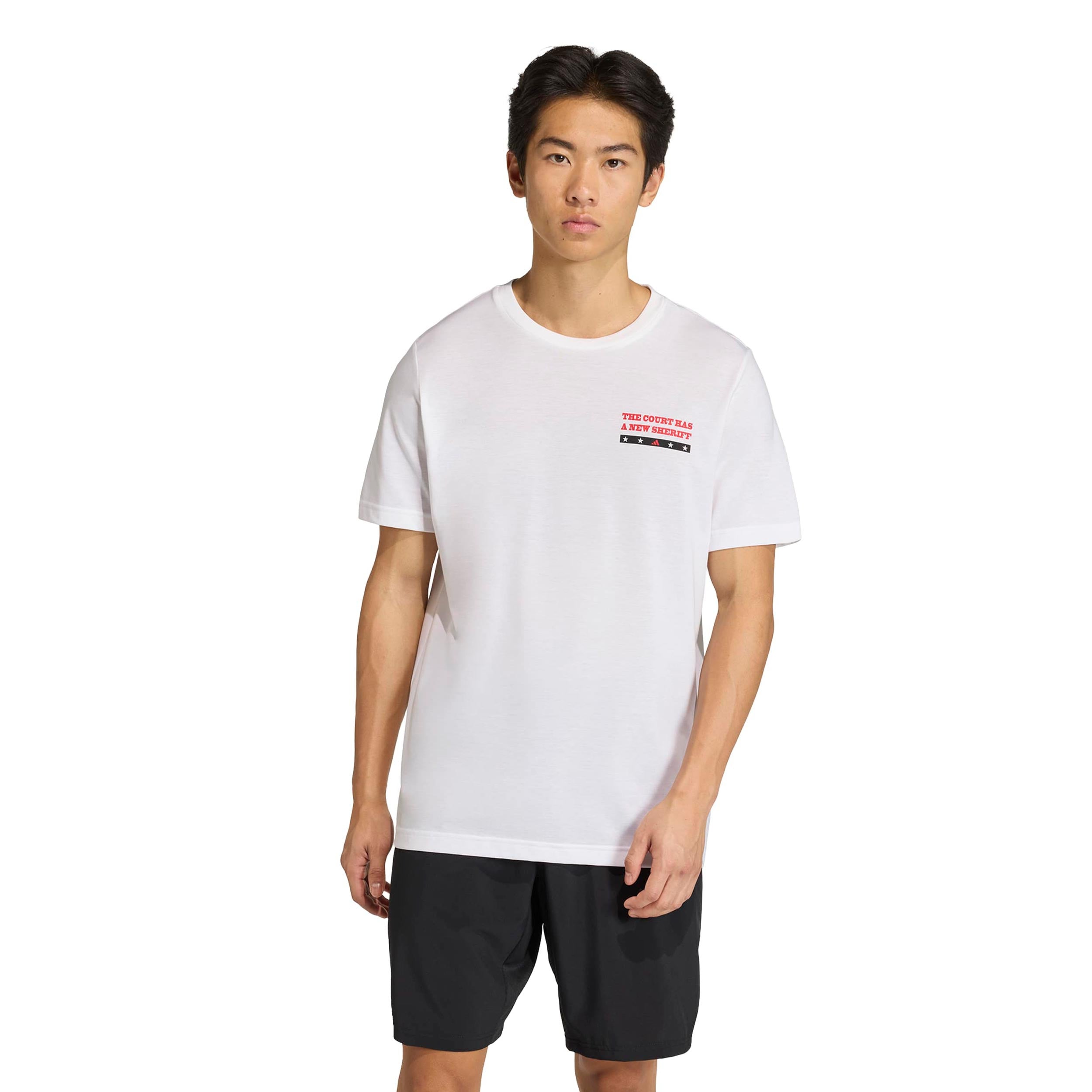 adidas Padel Wanted Graphic Camiseta de manga corta Hombres - blanco, multicolor