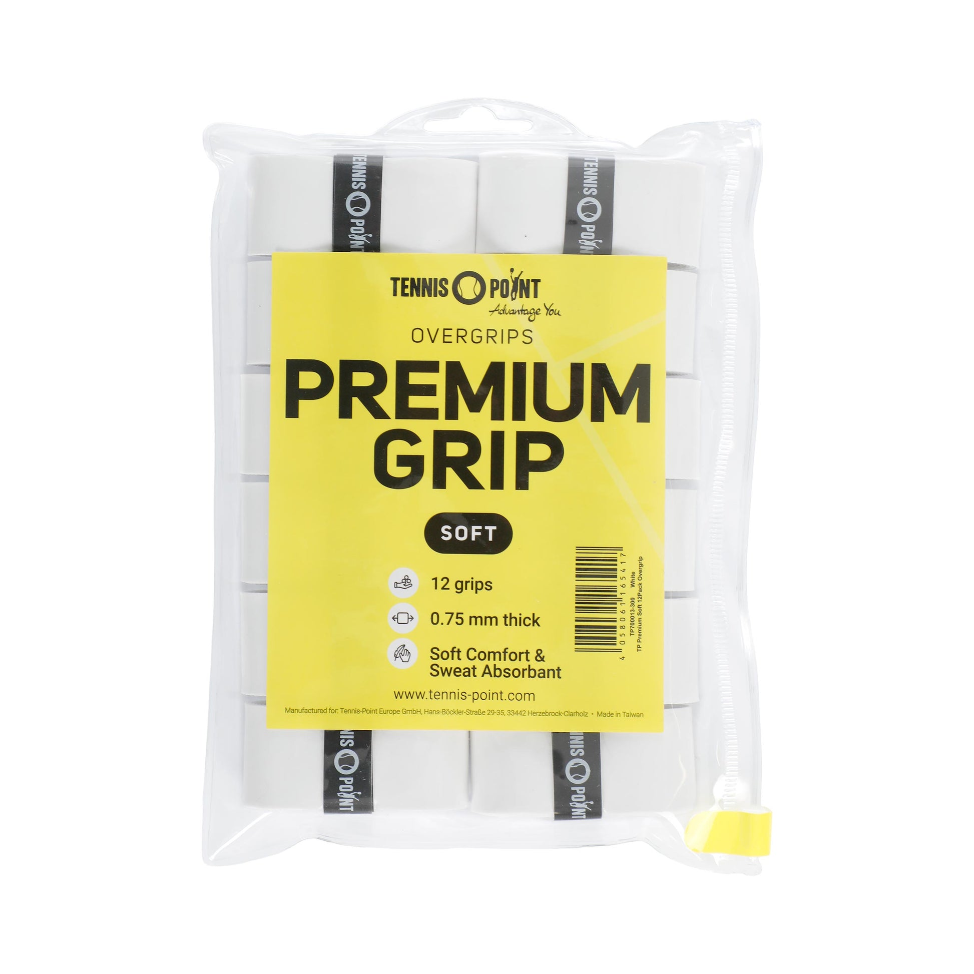 Tennis-Point Premium Soft Pack de 12 - blanco